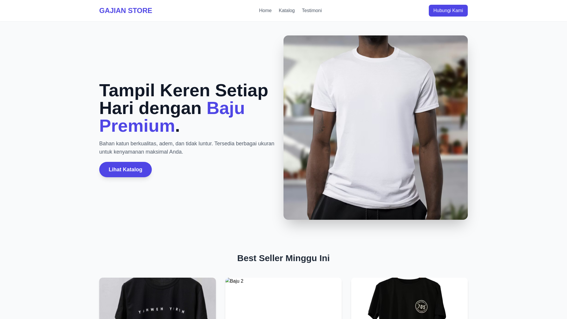 website screenshot of https://cataloggajianstore.pages.dev/