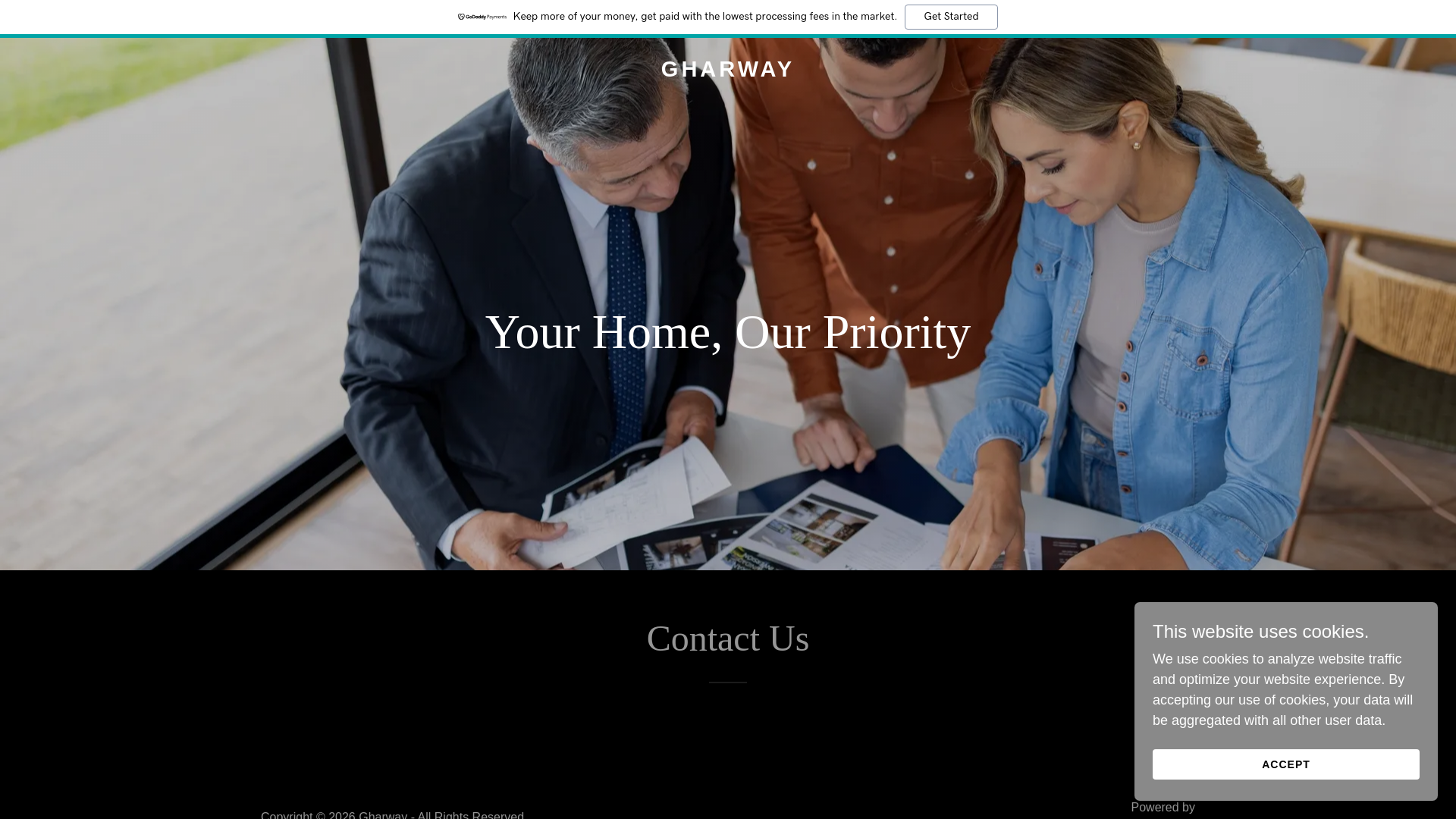 website screenshot of https://gharway.in/