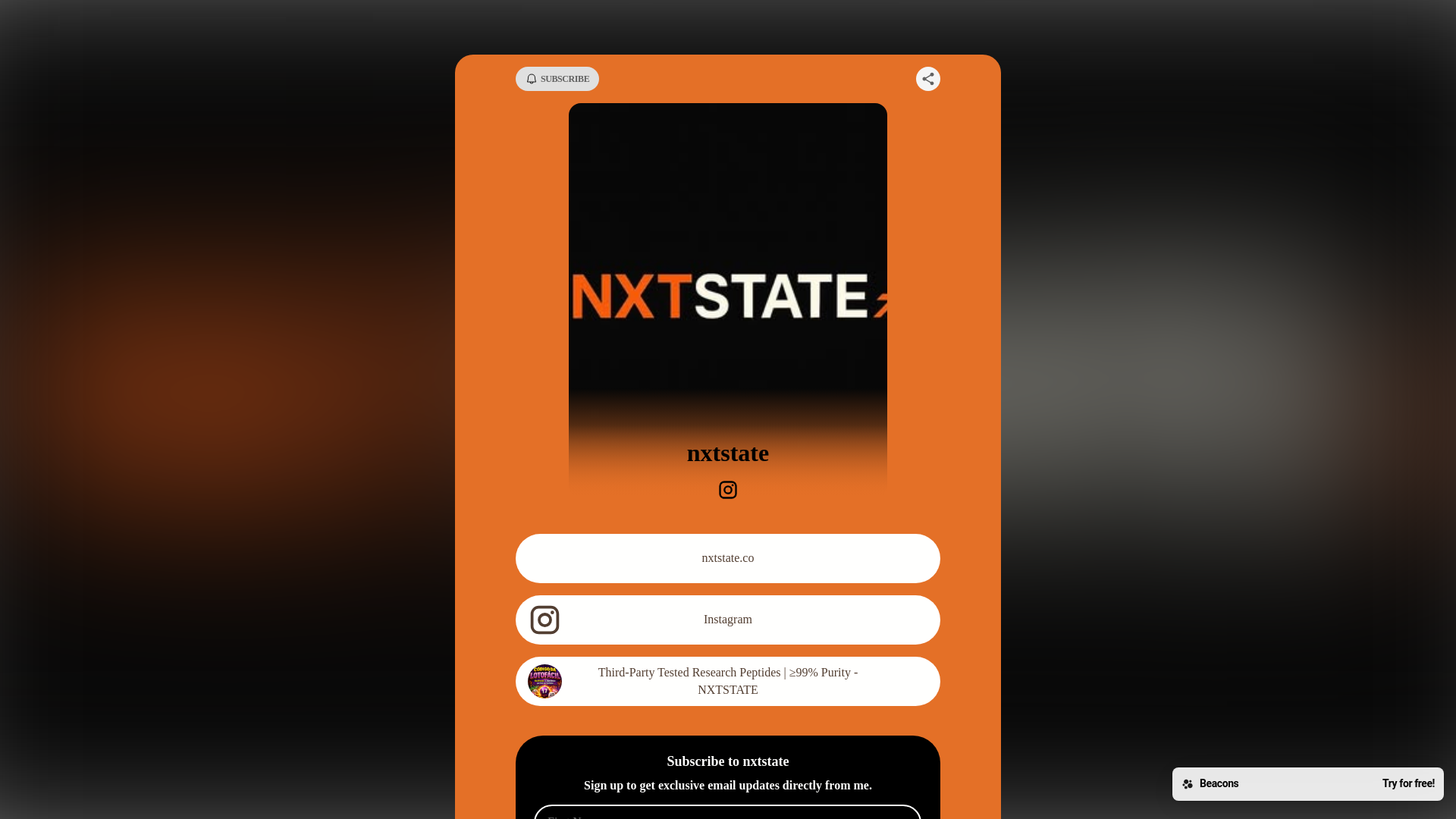 website screenshot of https://nxtstack.co/