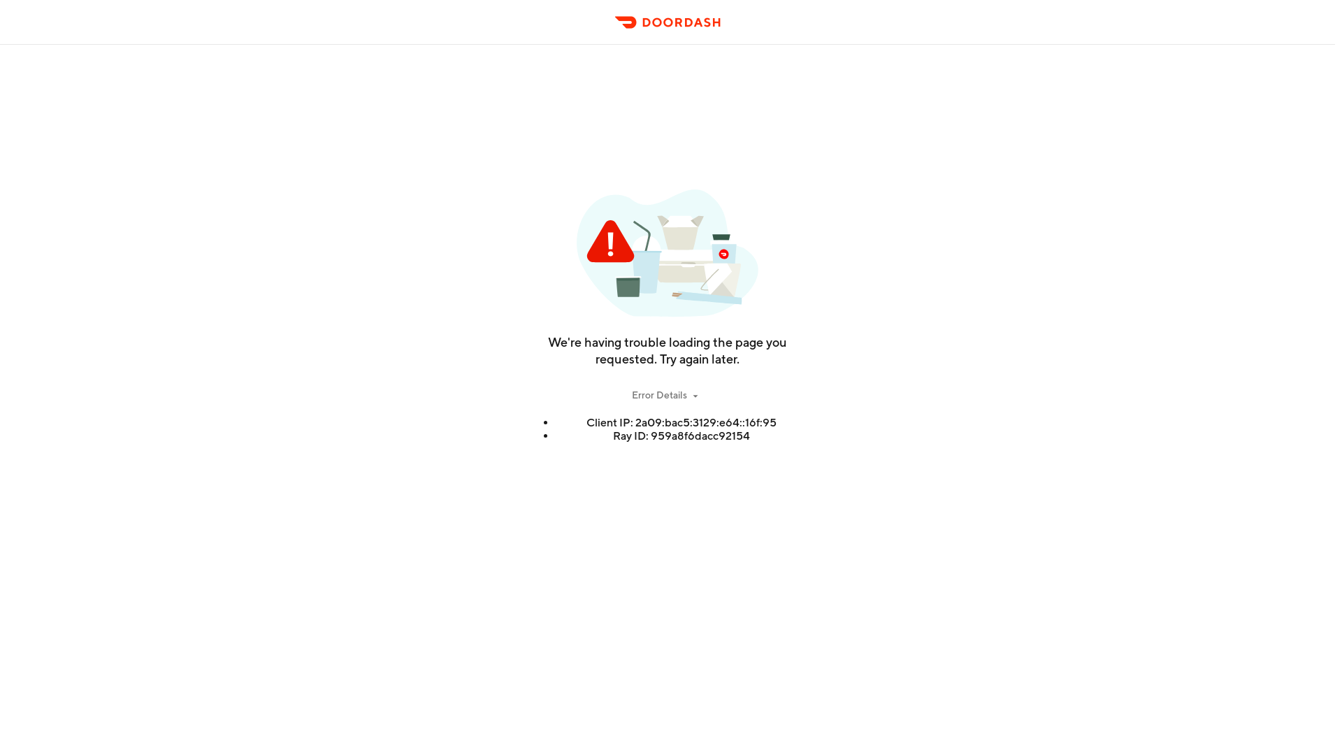website screenshot of https://www.doordash.com/