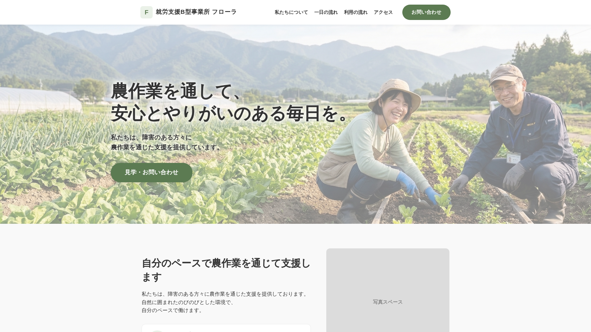 website screenshot of https://npo-flora.com/