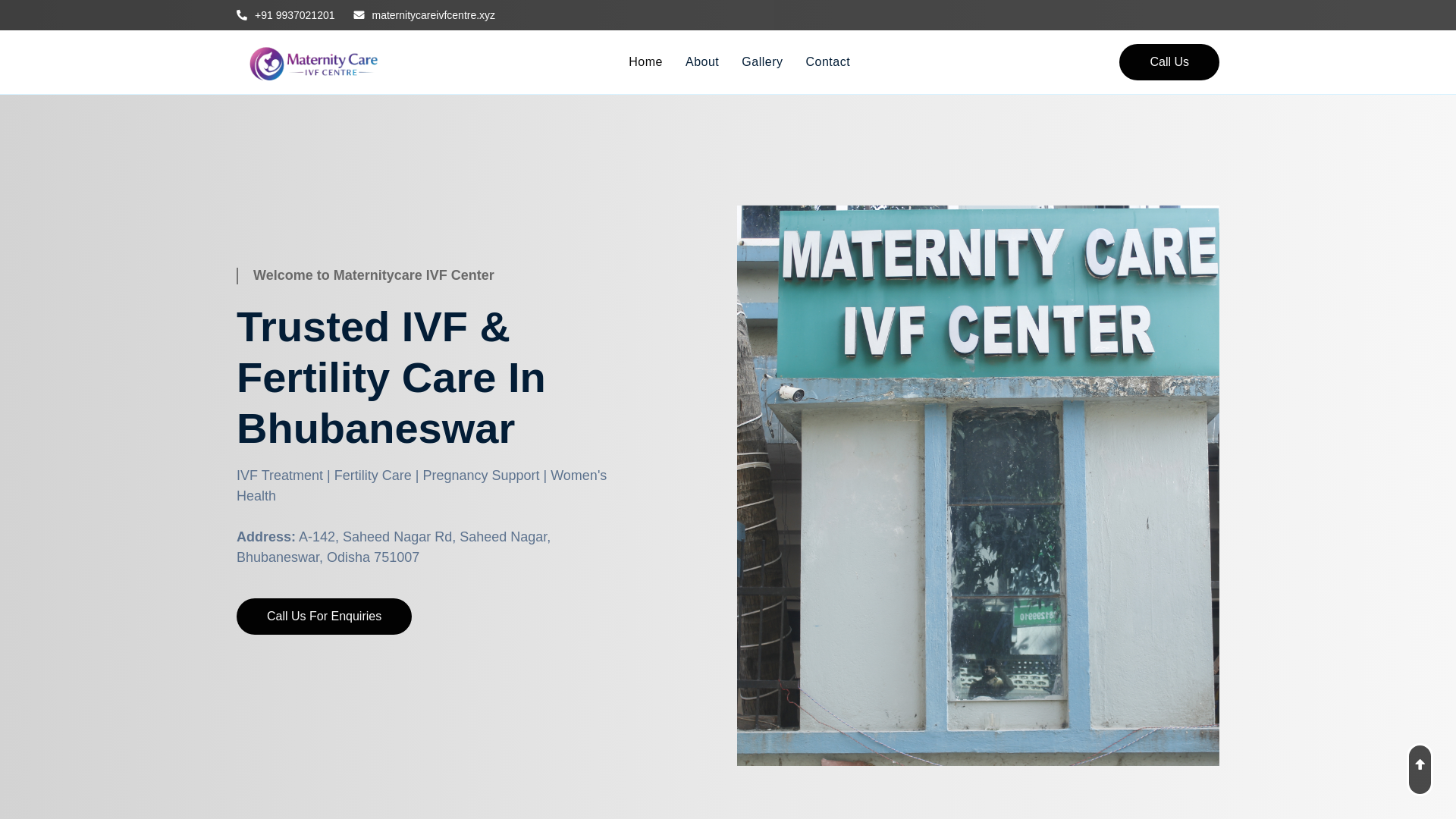 website screenshot of https://maternitycareivfcentre.xyz