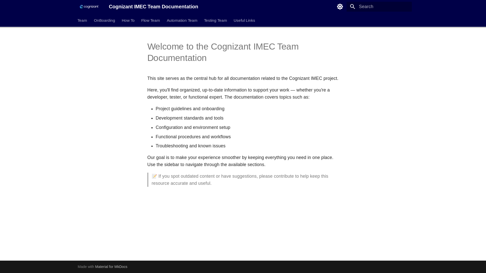 website screenshot of https://cognizant-imec-team-doc.pages.dev/