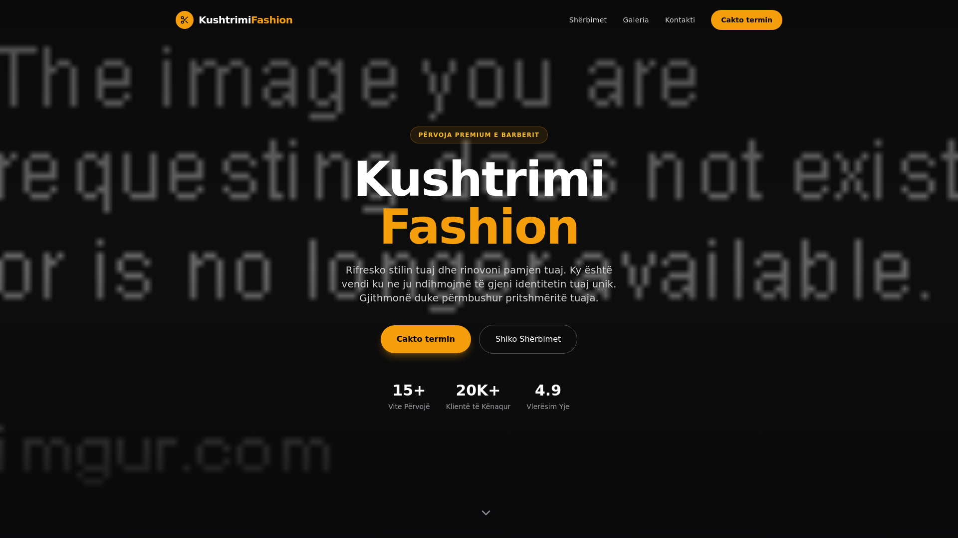 website screenshot of https://kushtrimi-barber.pages.dev/