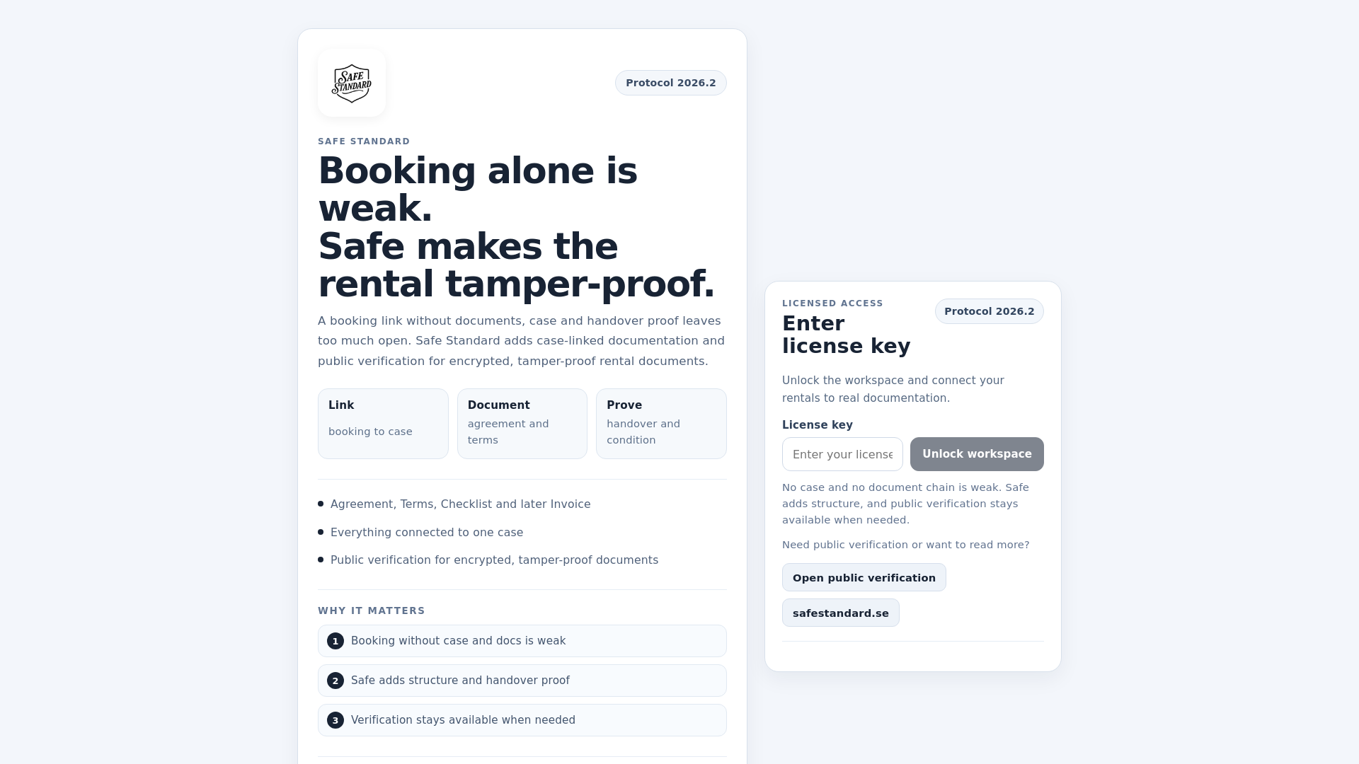 website screenshot of https://safe-standard-app.pages.dev/