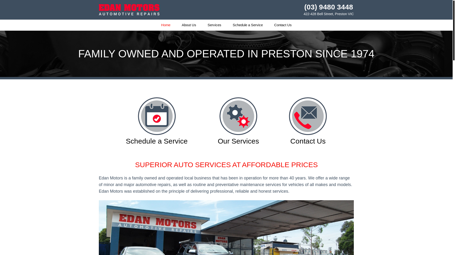 website screenshot of https://edan-motors.pages.dev/