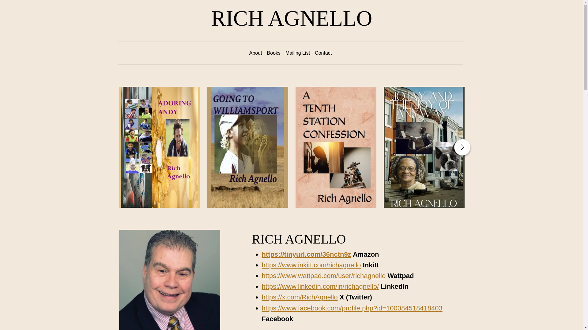 website screenshot of https://richagnello.com/