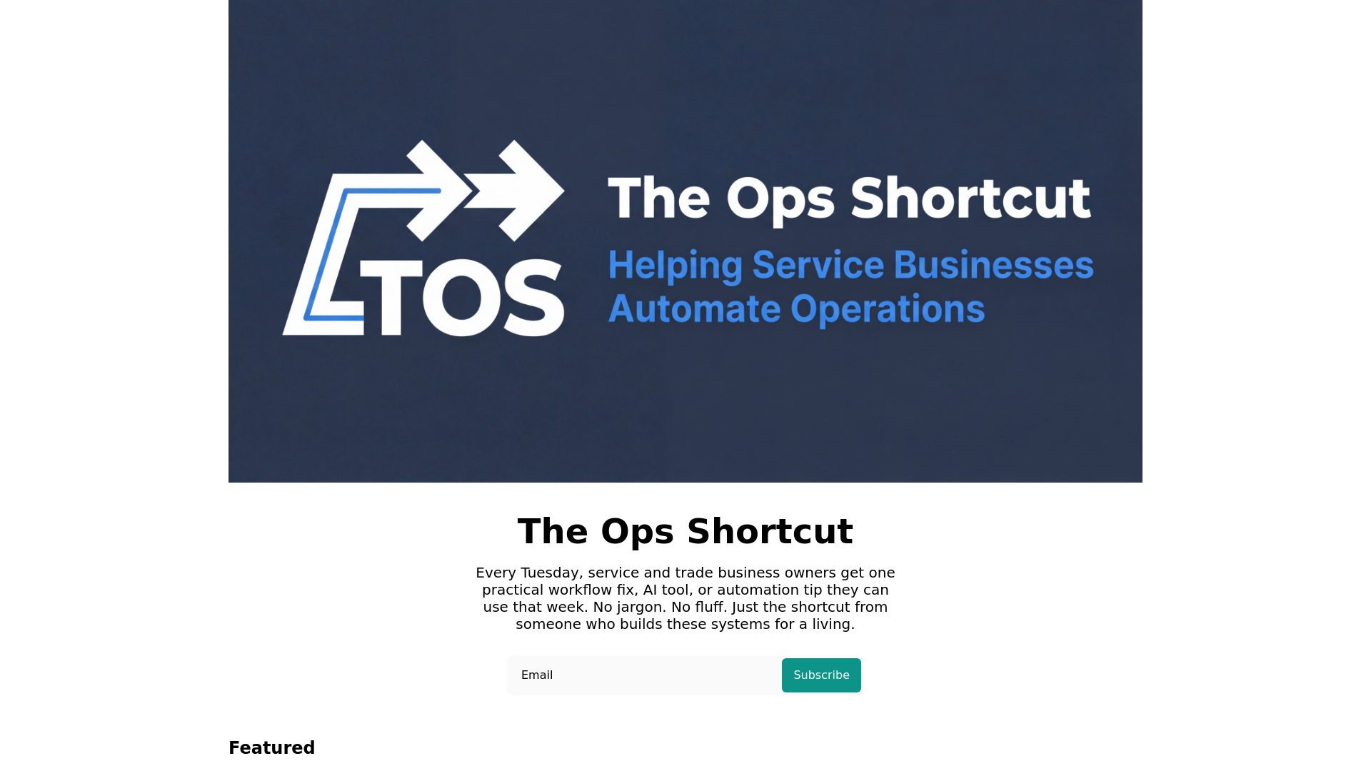 website screenshot of https://theopsshortcut.com/