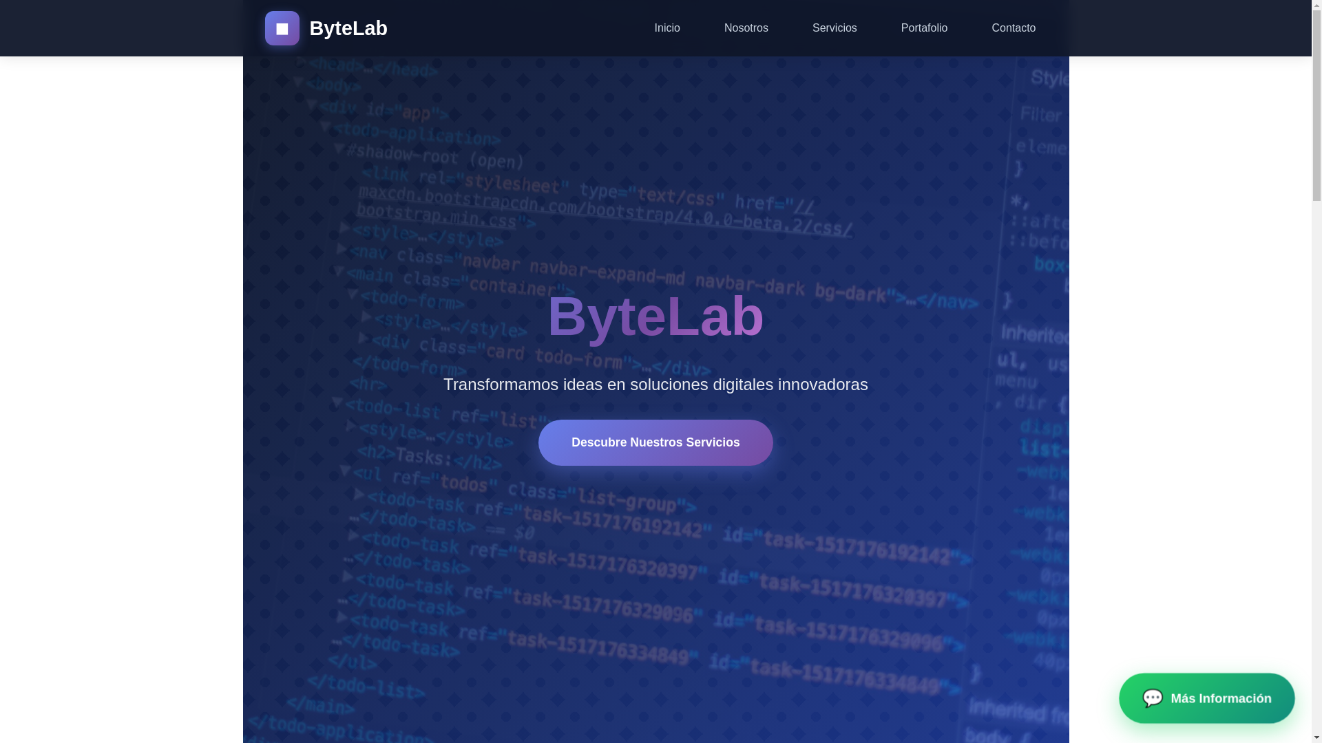 website screenshot of https://bytelabsoftware.net/