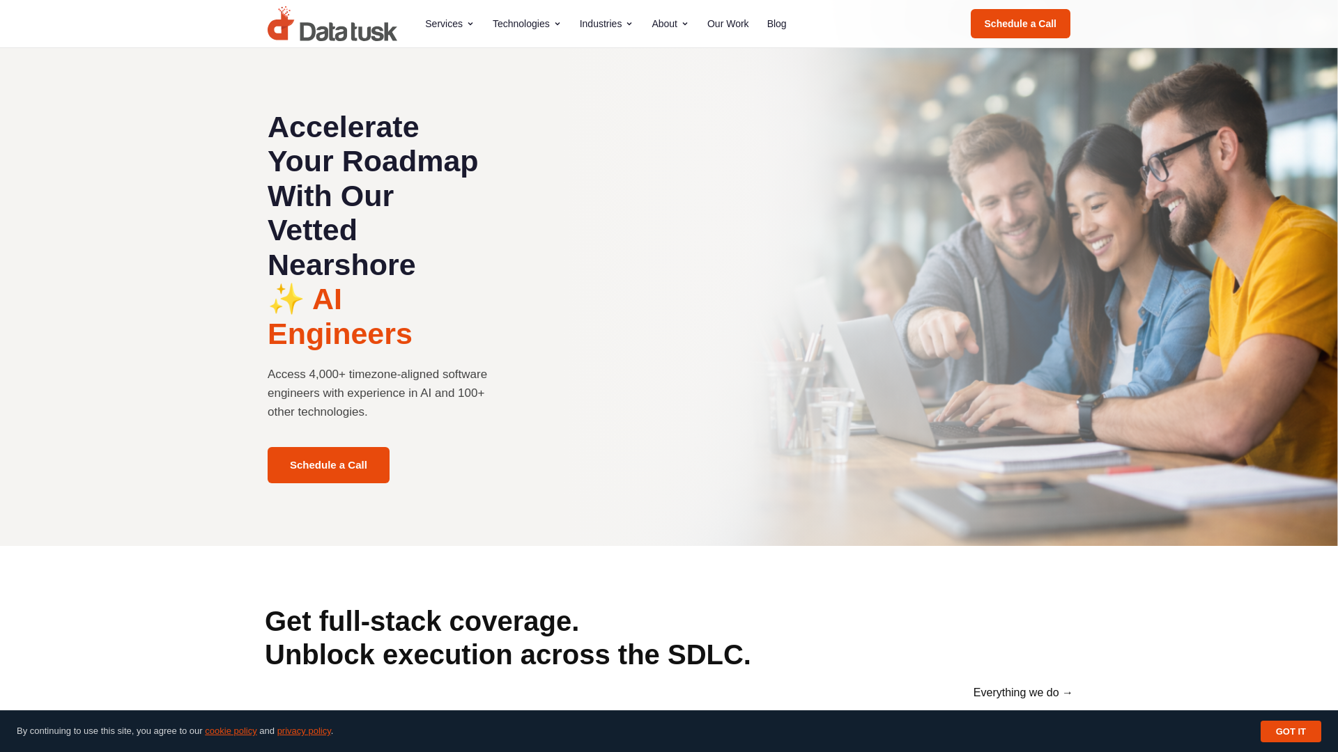website screenshot of https://datatusk.pages.dev/
