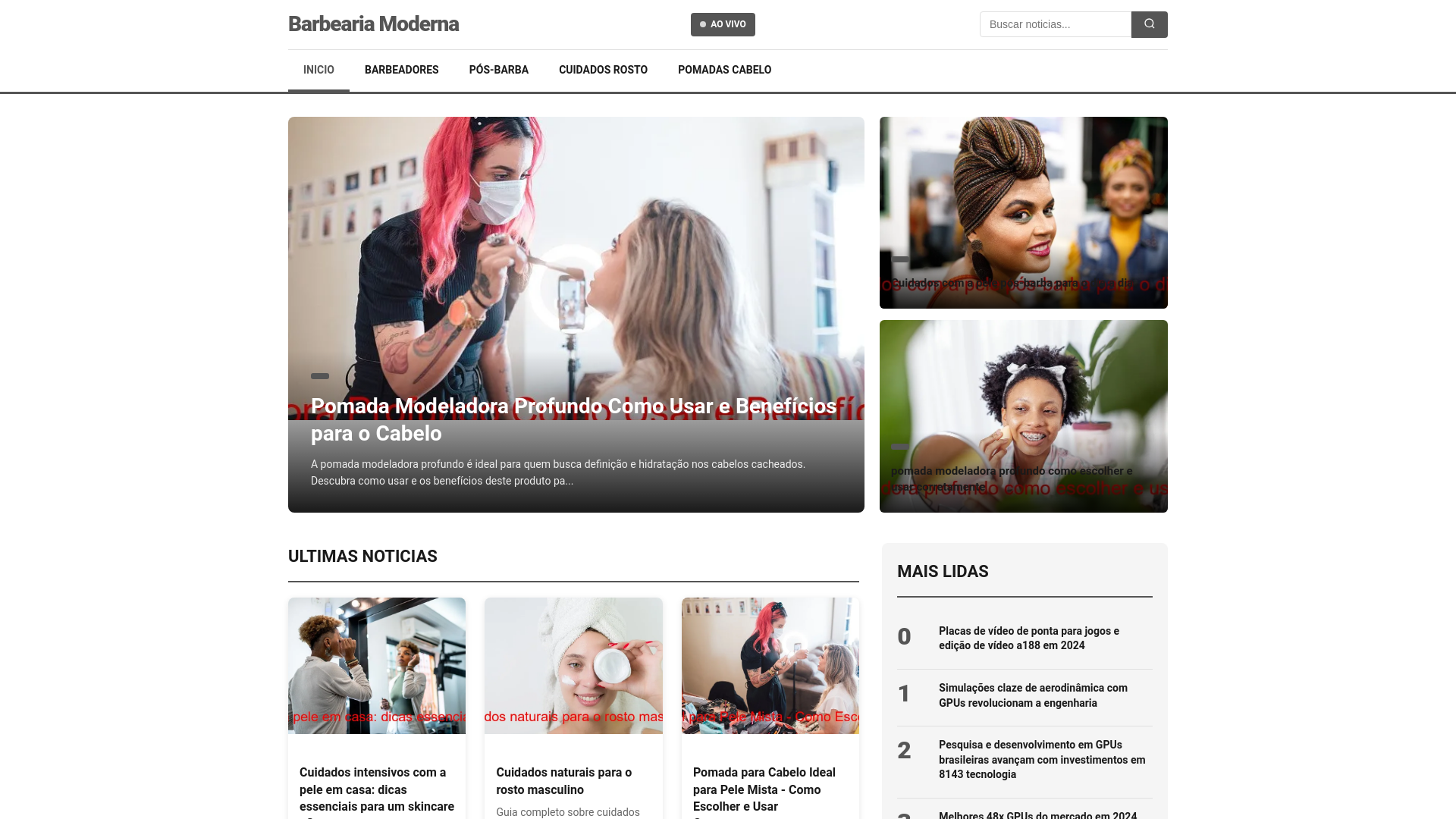 website screenshot of https://barbeariamoderna1.com/