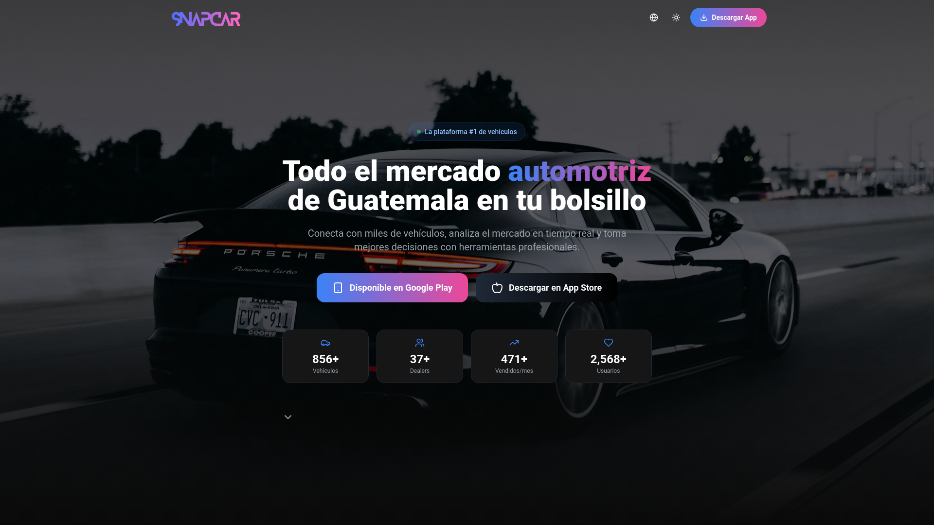 website screenshot of https://snapride.io/