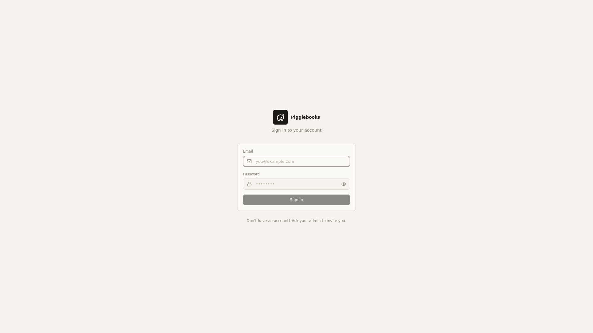 website screenshot of https://piggiebooks.com/
