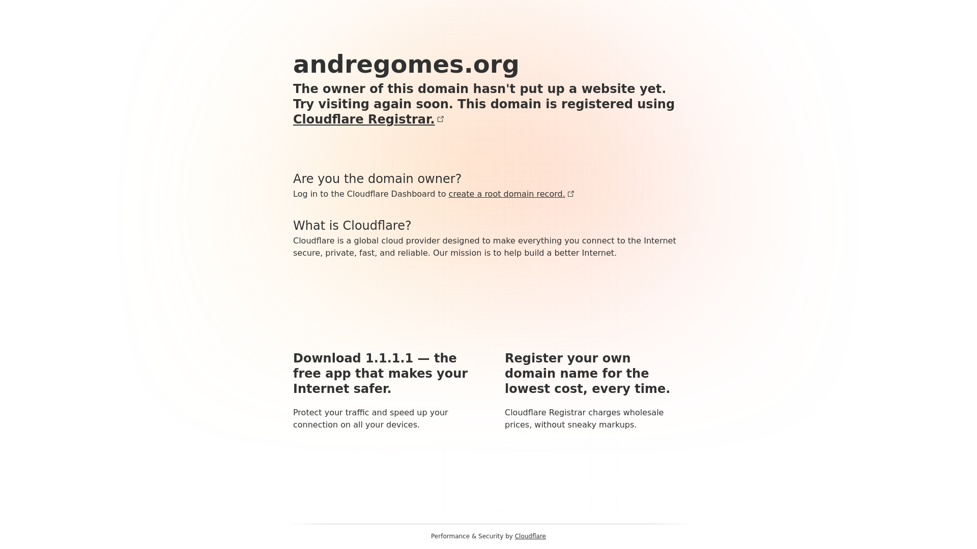 website screenshot of https://andregomes.org/