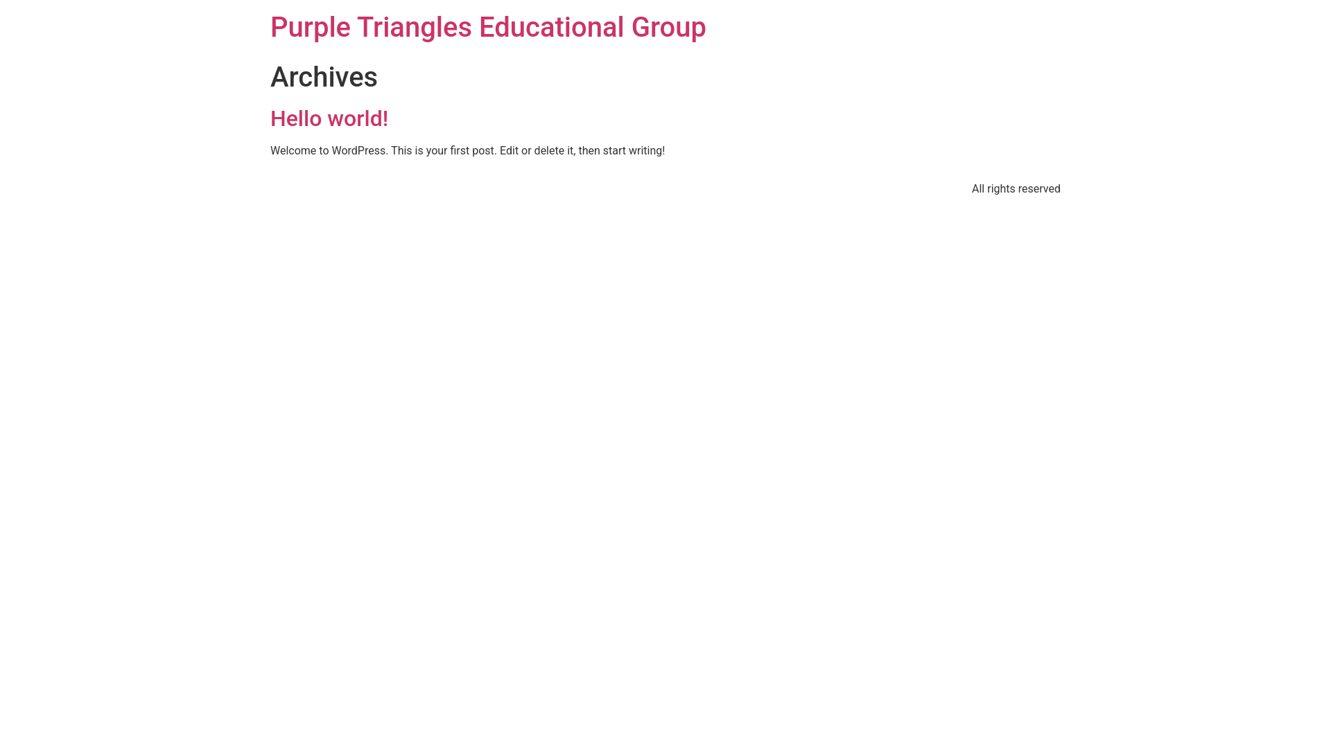 website screenshot of https://pteg.ca/