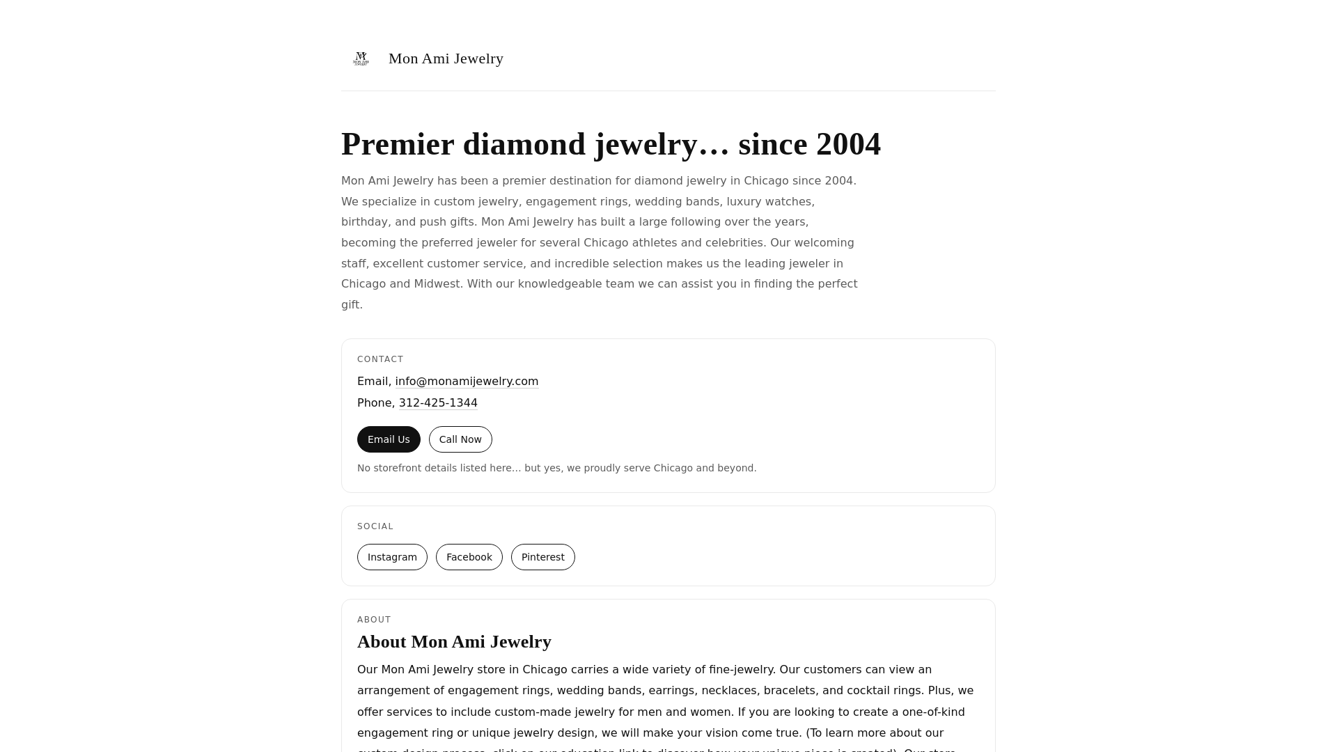 website screenshot of https://monamijewelry.pages.dev/