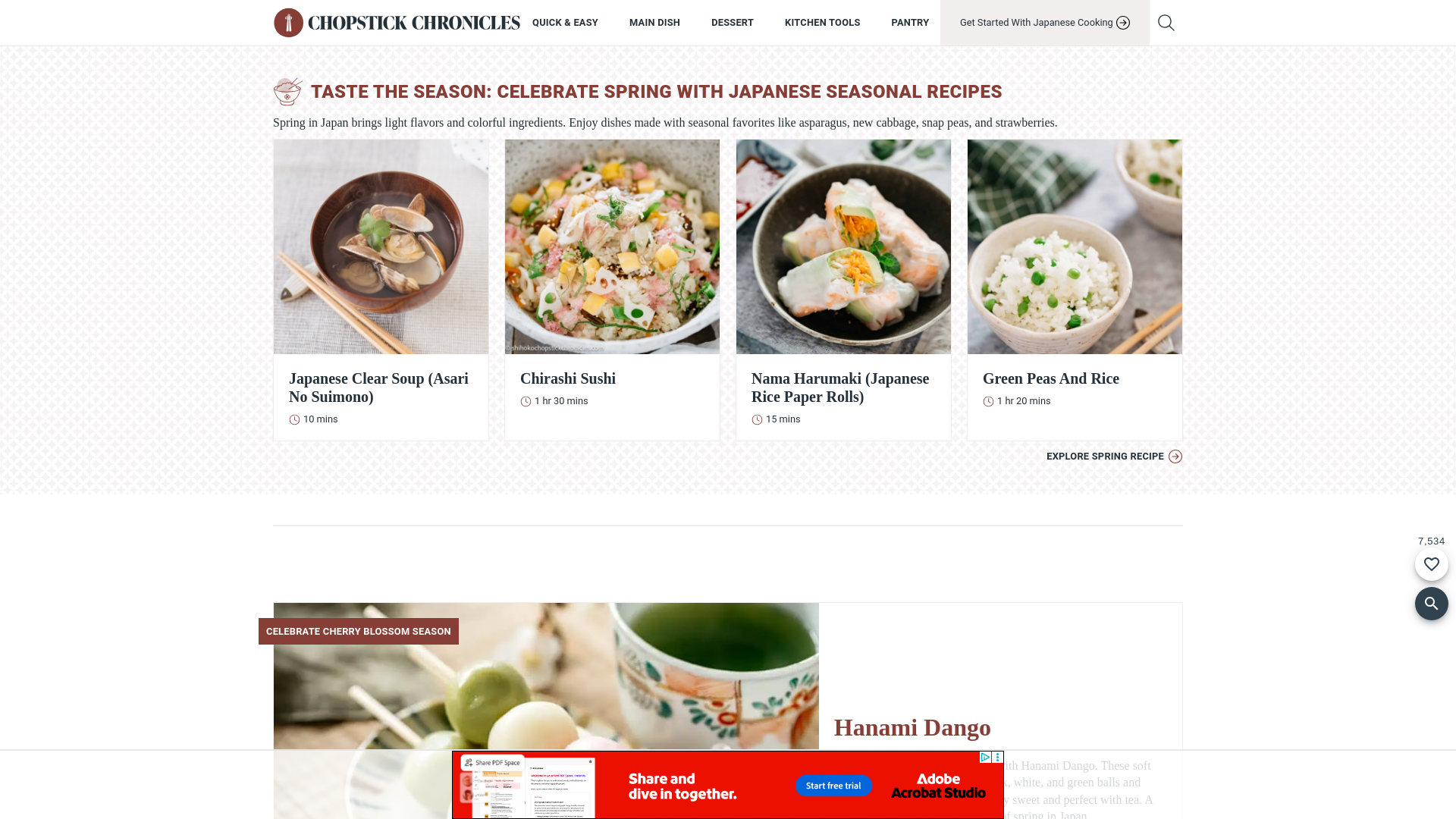 website screenshot of https://chopstickchronicles.com