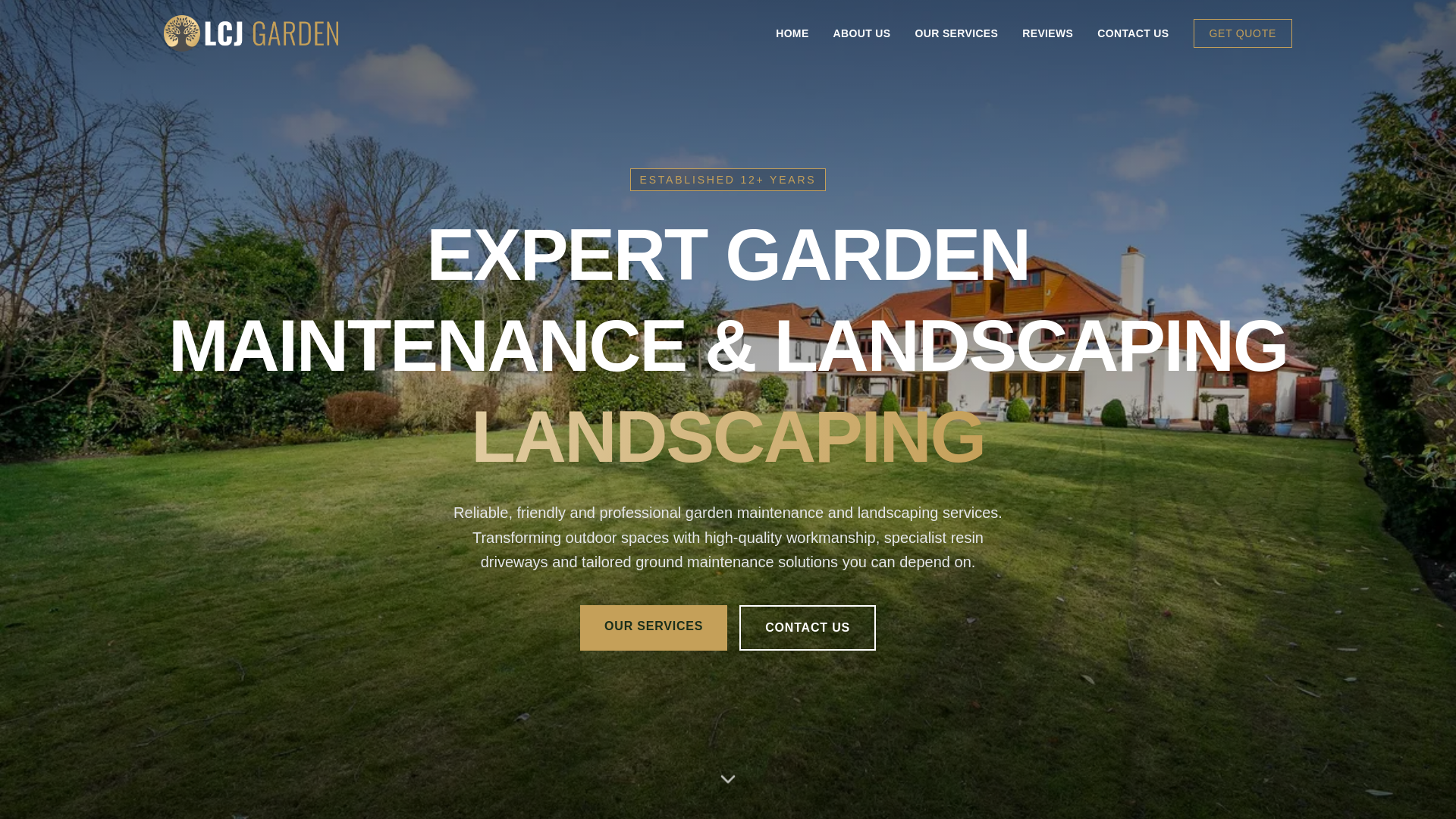 website screenshot of https://lcjgardenservices.co.uk/