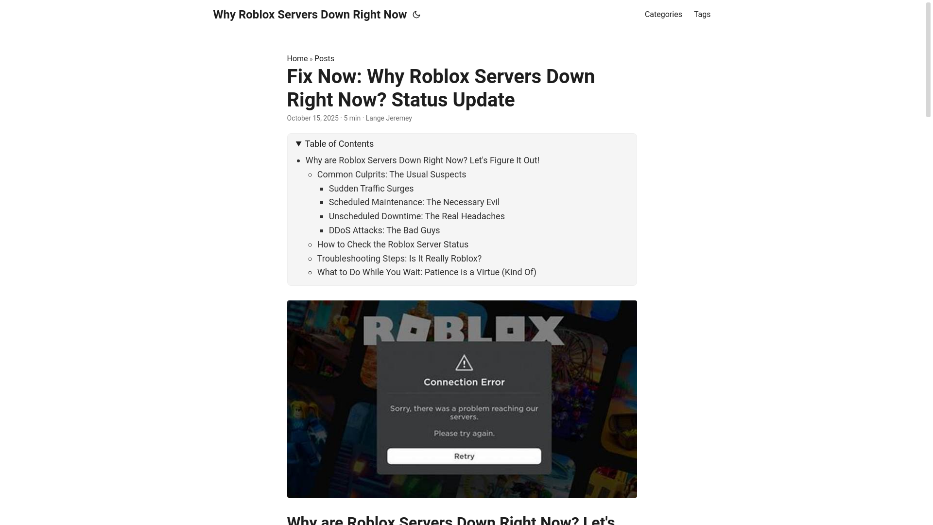 website screenshot of https://why-roblox-servers-down-right-now.pages.dev/