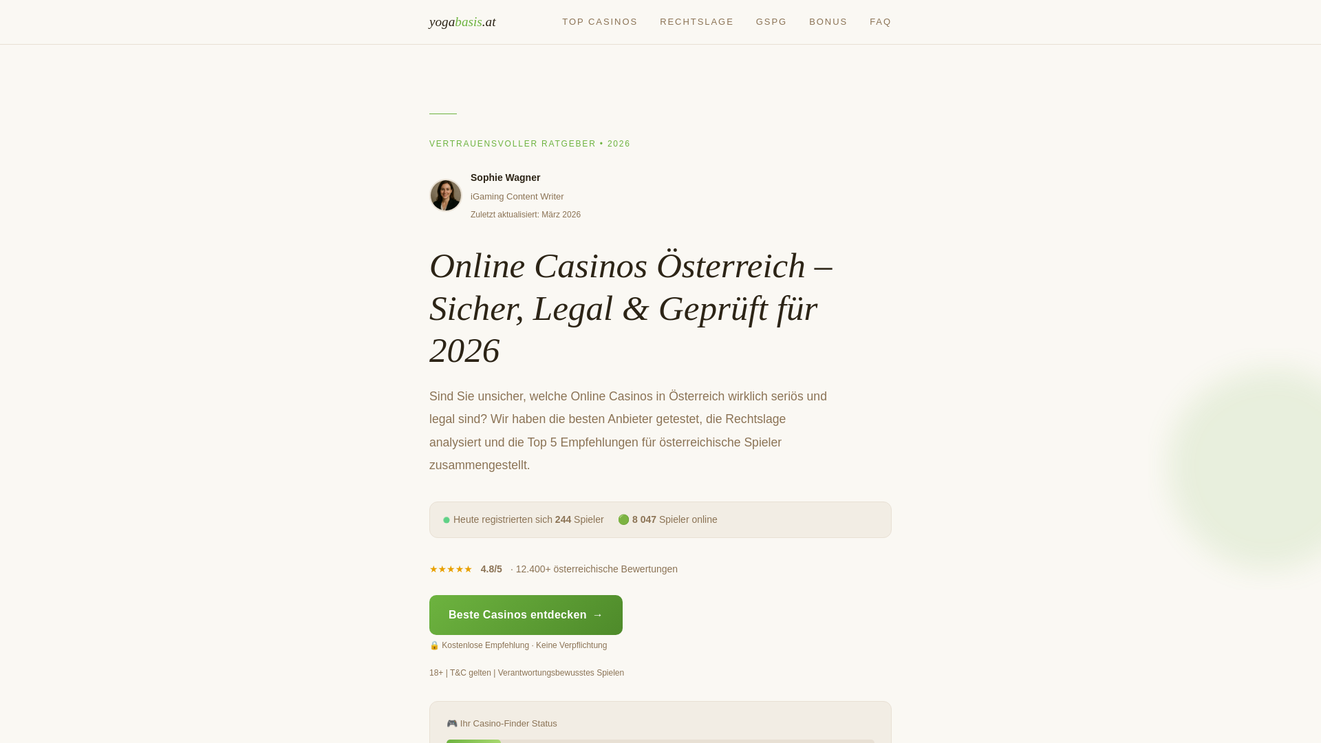 website screenshot of https://yogabasis-at.pages.dev/