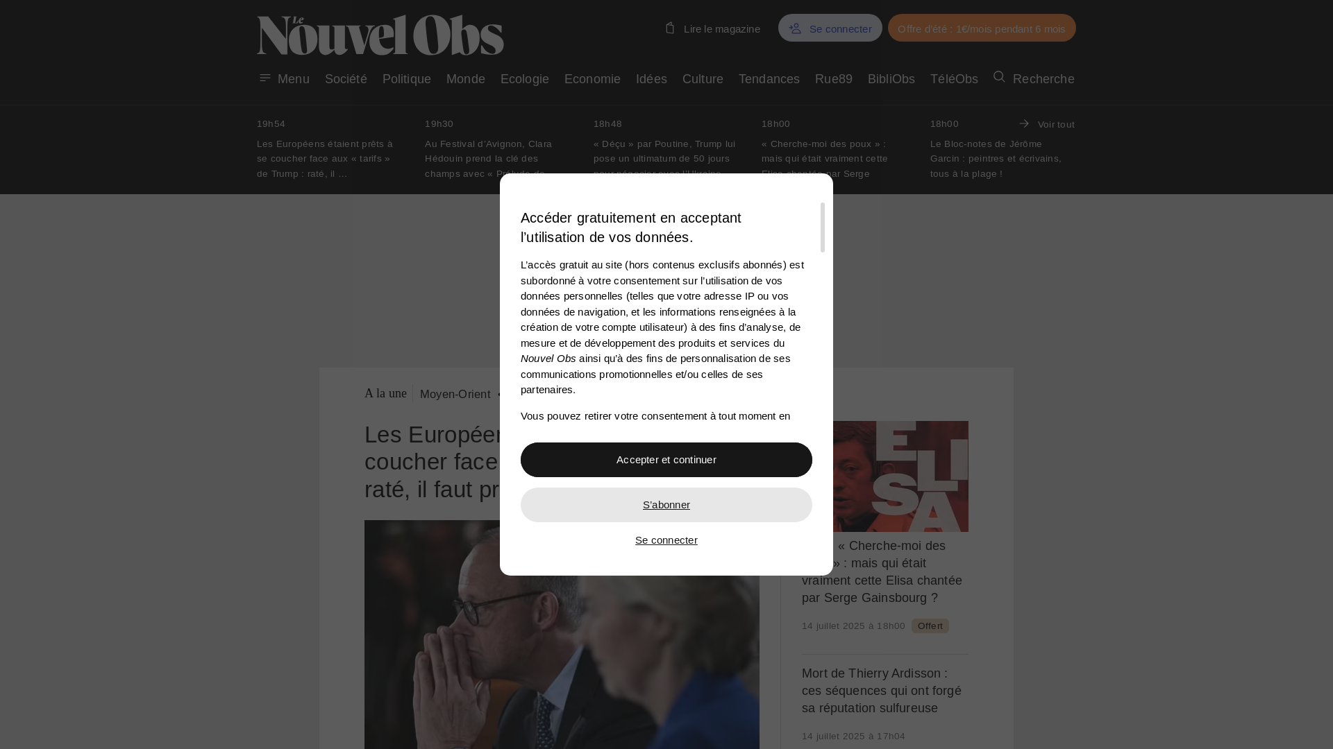 website screenshot of https://nouveleobs.com/