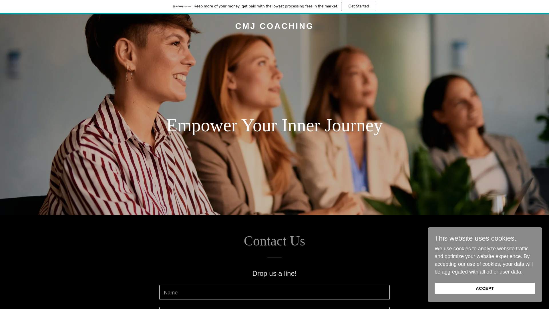 website screenshot of https://cmjmindsetcoach.com