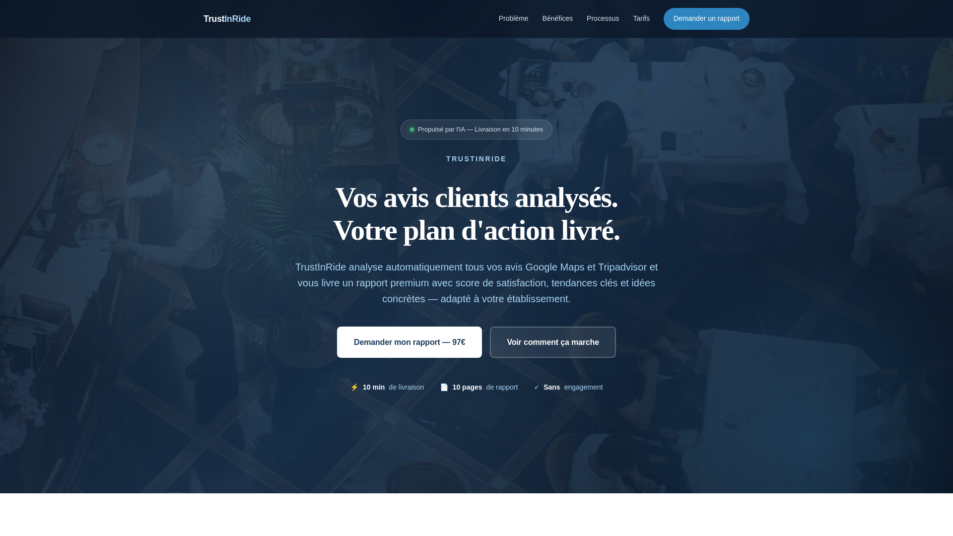 website screenshot of https://trustinride.fr/