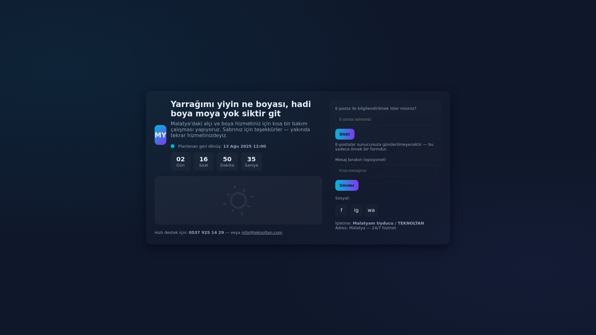 website screenshot of https://malatyarenk.com/