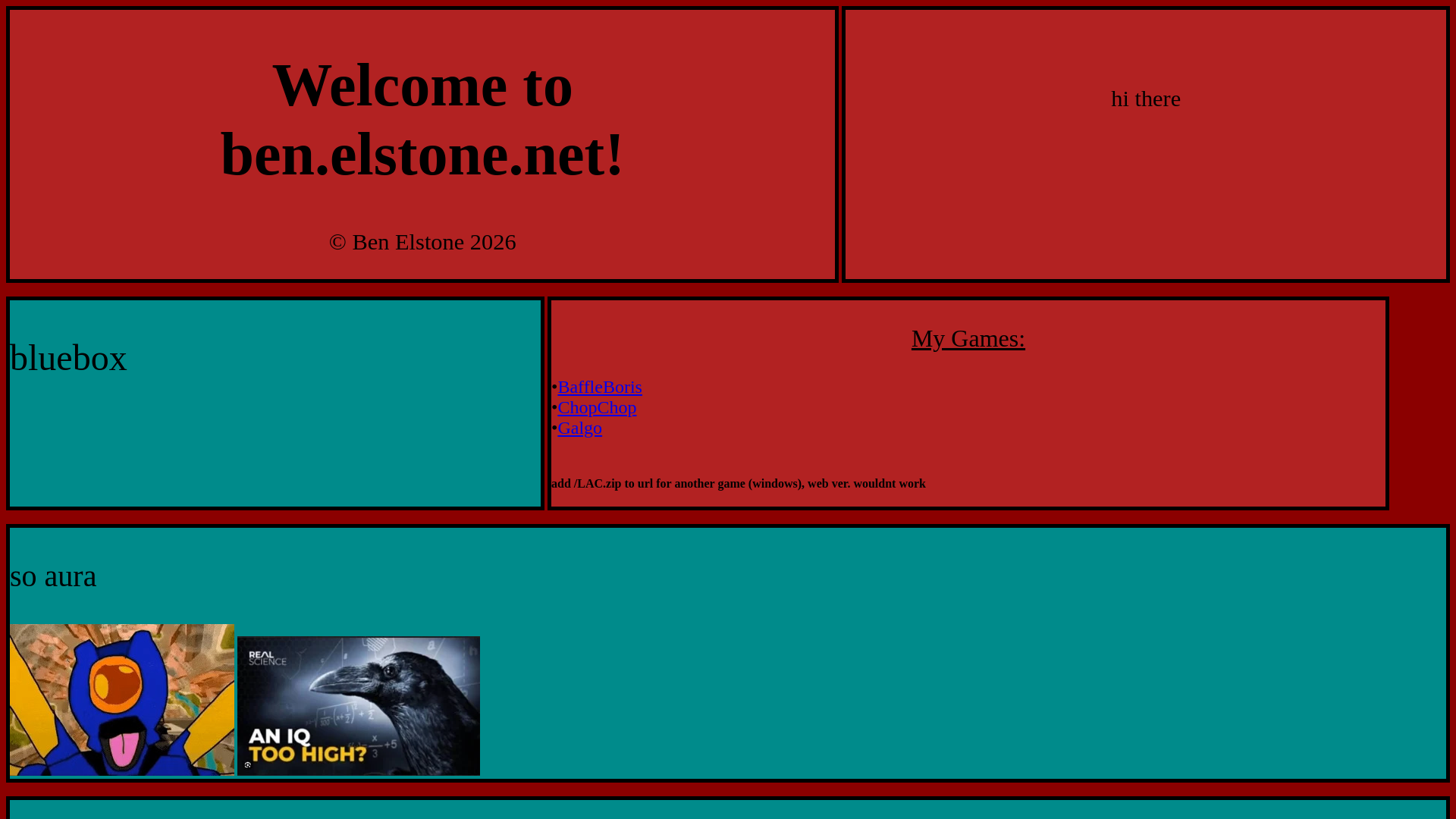 website screenshot of https://ben.elstone.net/