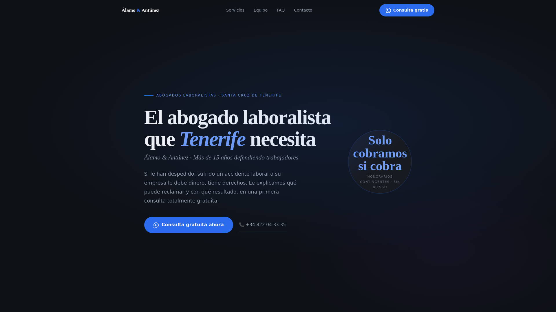 website screenshot of https://abogadolaboralistatenerife.pages.dev/
