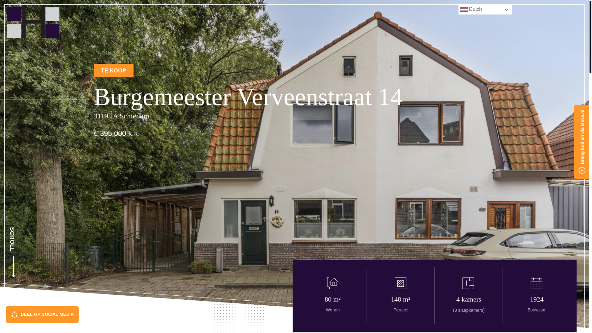 website screenshot of https://burgemeesterverveenstraat14schiedam.nl/
