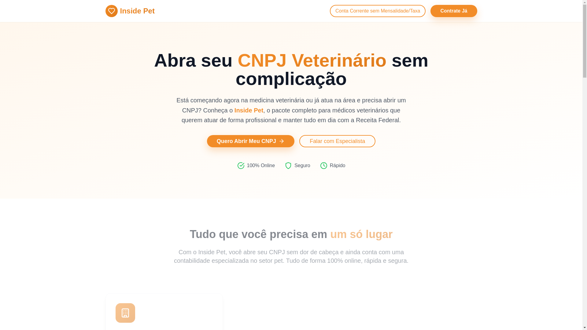 website screenshot of https://cnpjparaveterinarios.com.br/