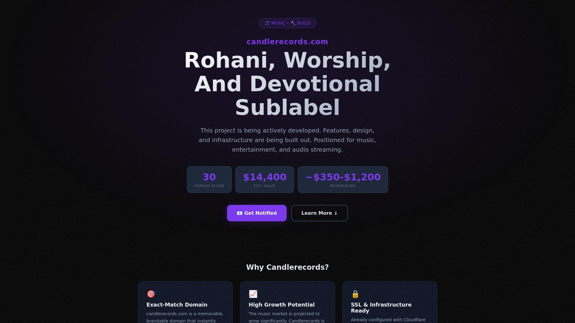 website screenshot of https://candlerecords.com/