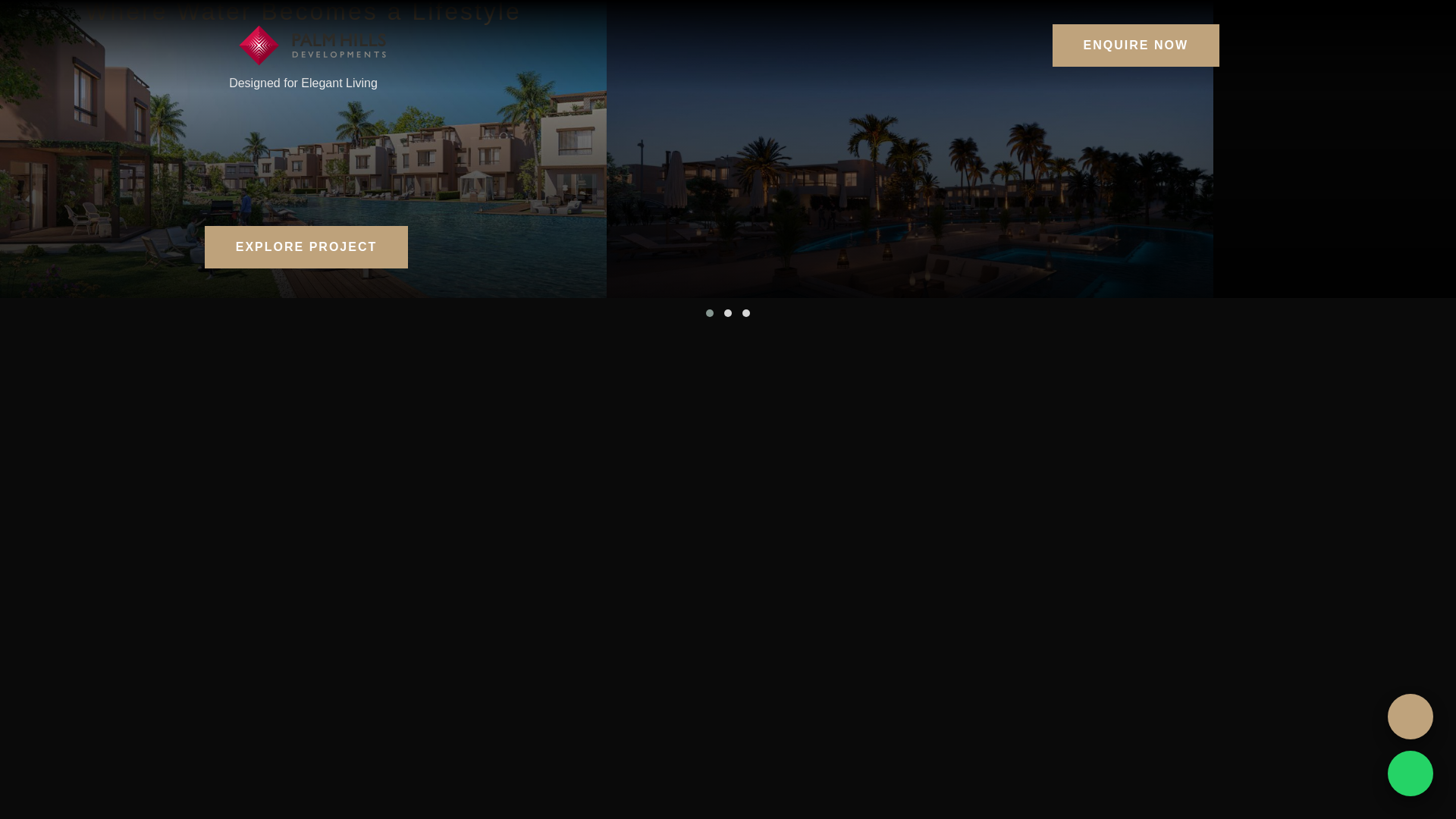 website screenshot of https://palmhills-development.com