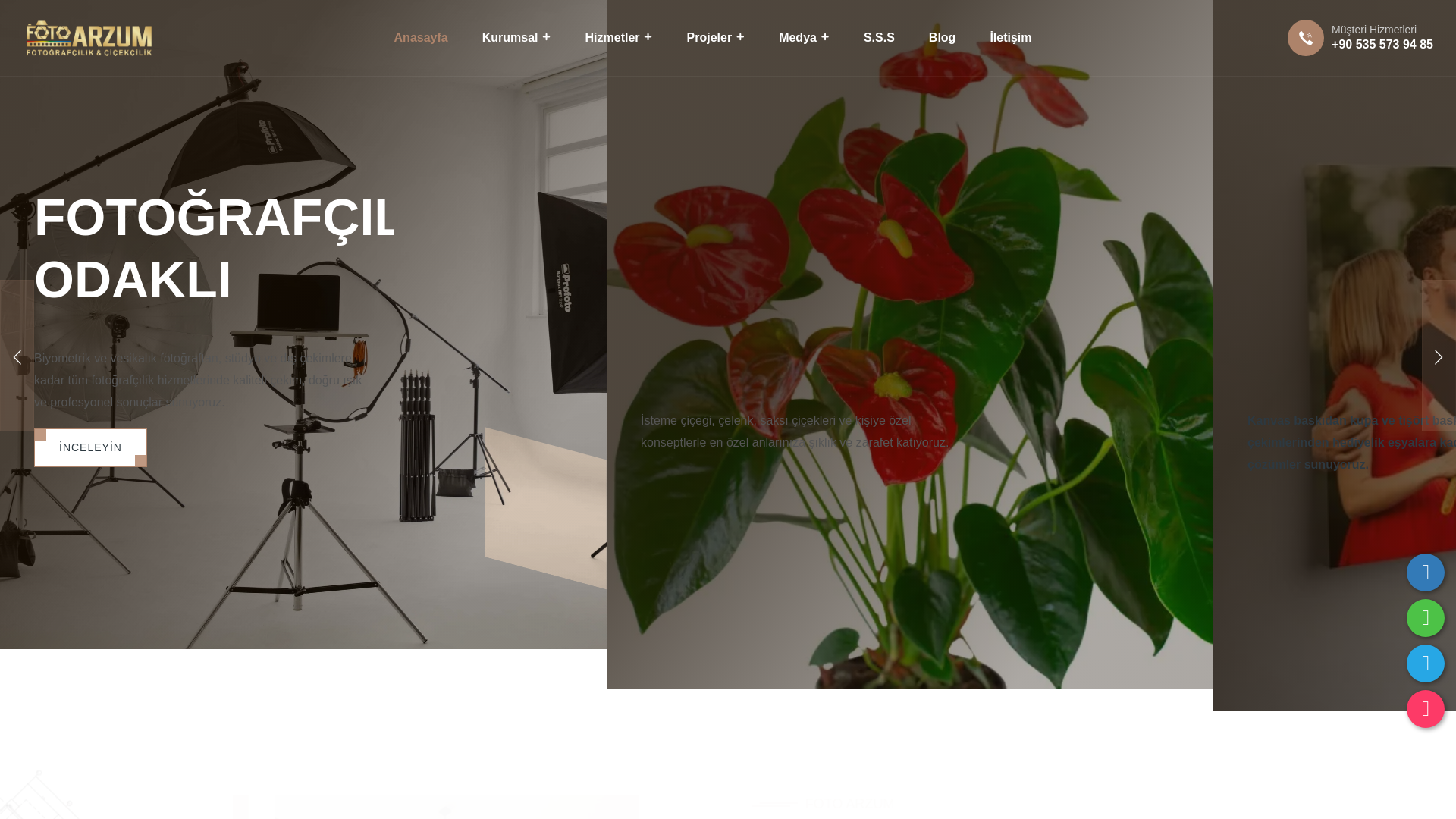 website screenshot of https://arzumfotocicek.com/
