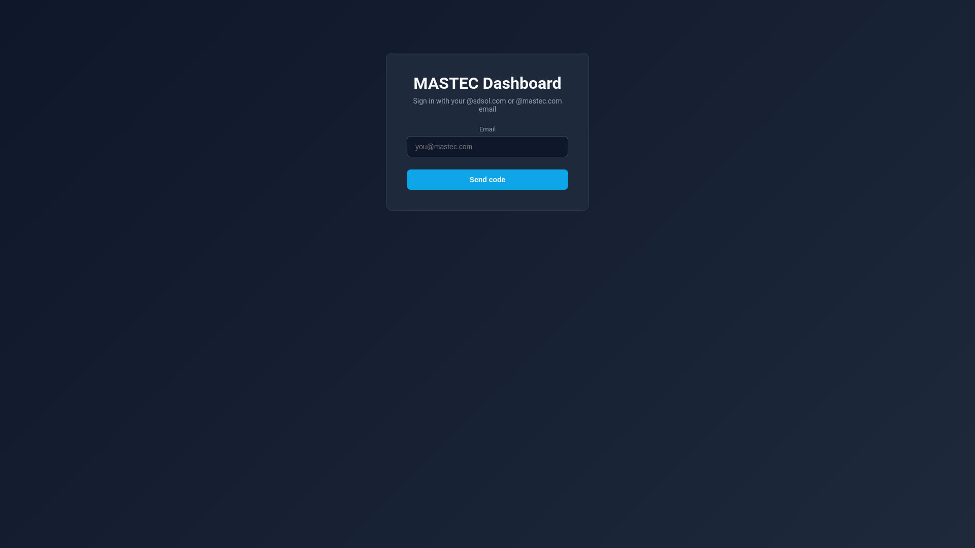website screenshot of https://mastec-dashboard.pages.dev/