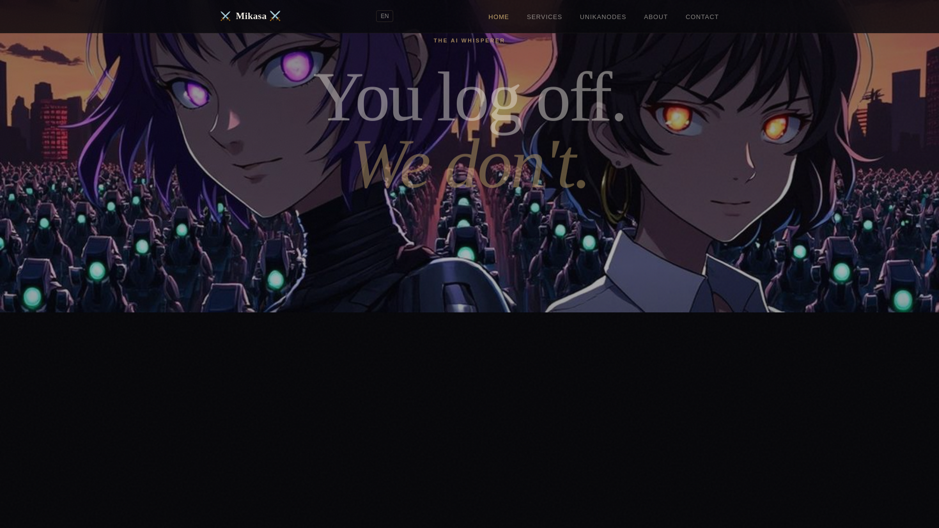 website screenshot of https://mikasaai-new.pages.dev/