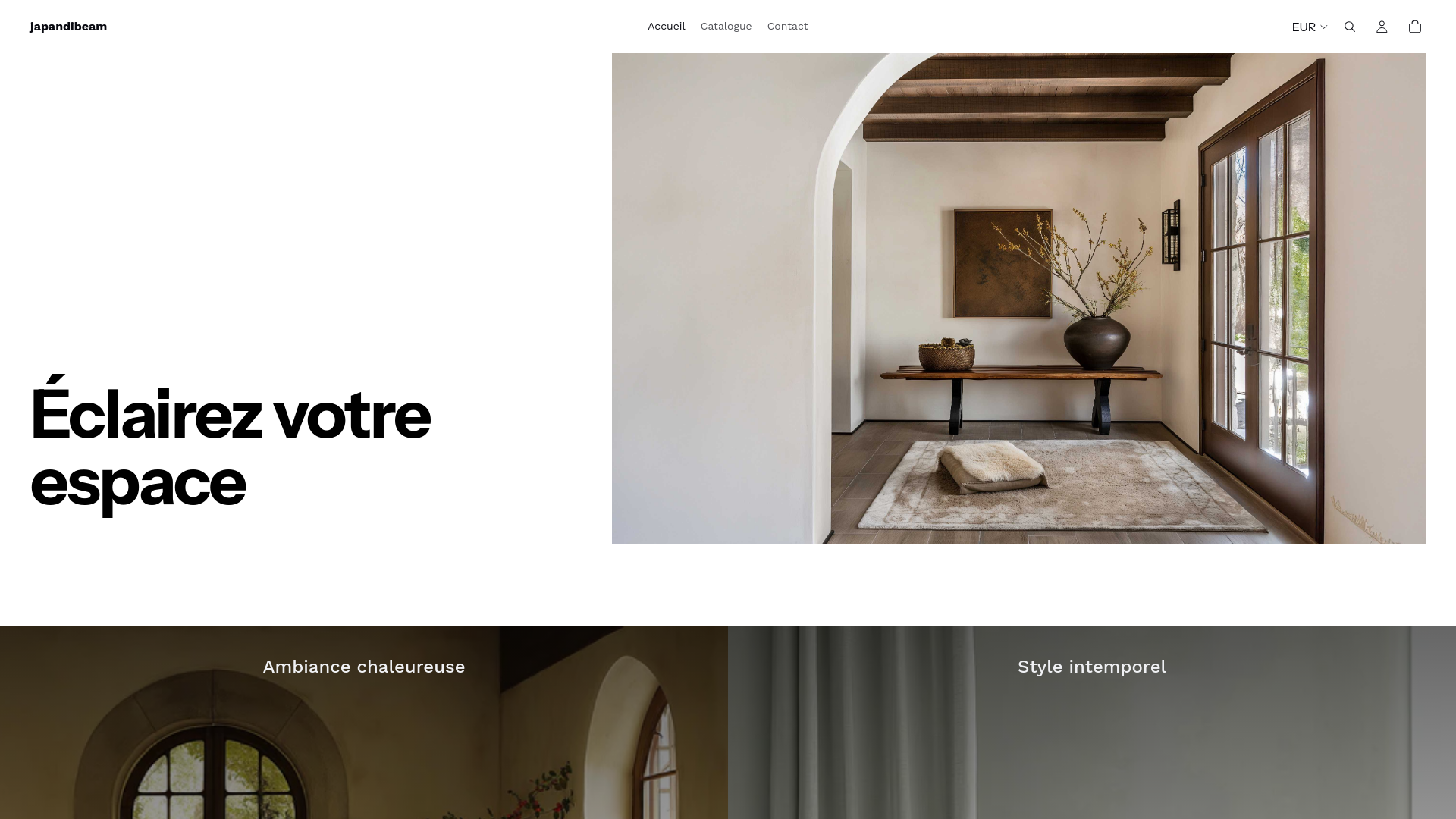 website screenshot of https://japandibeam.com/