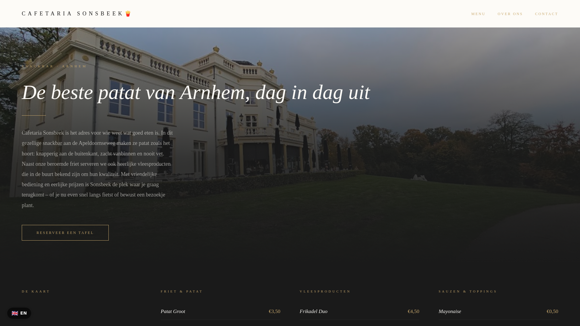website screenshot of https://cafetaria-sonsbeek.pages.dev/