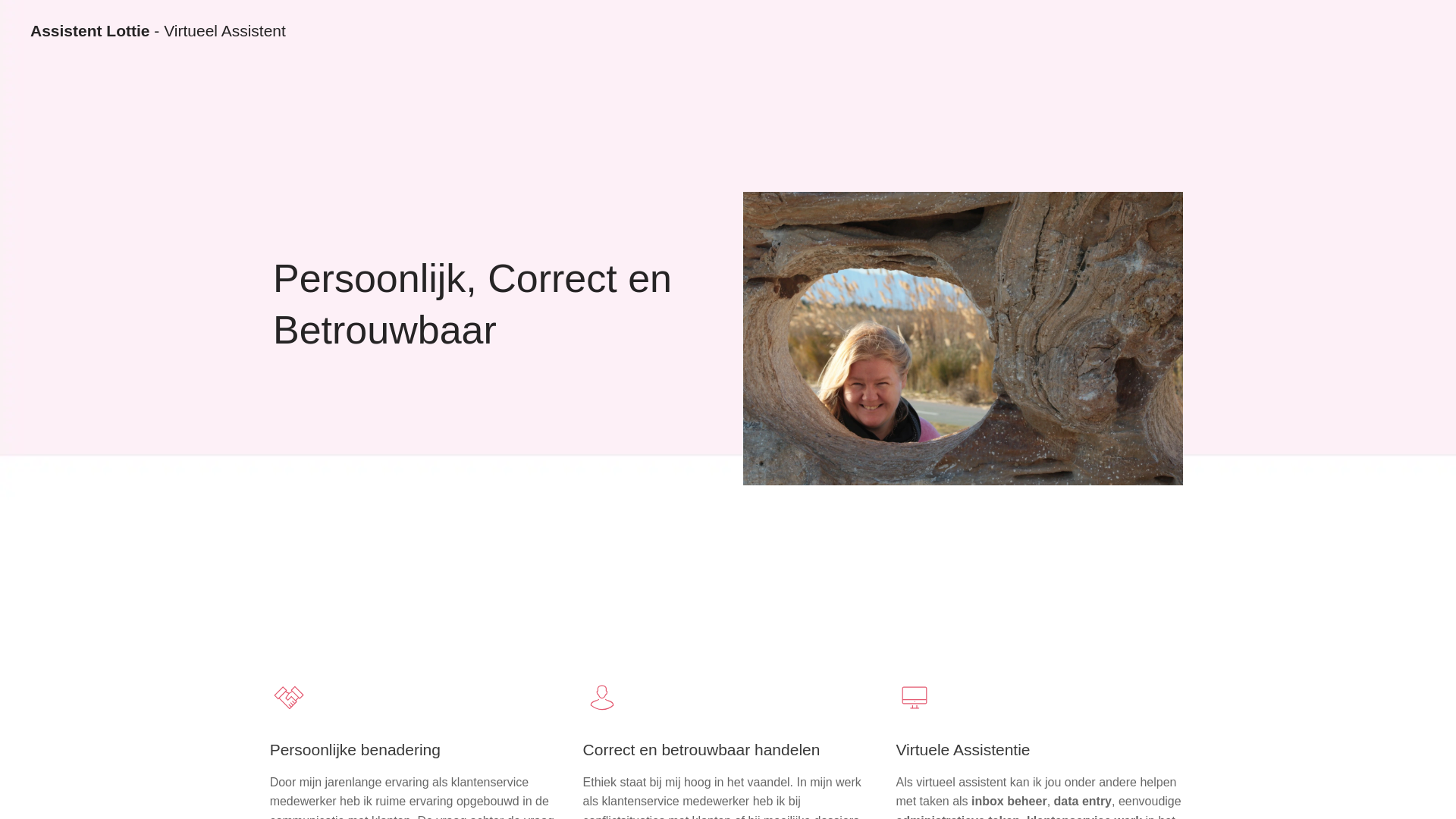 website screenshot of https://assistentlottie.nl