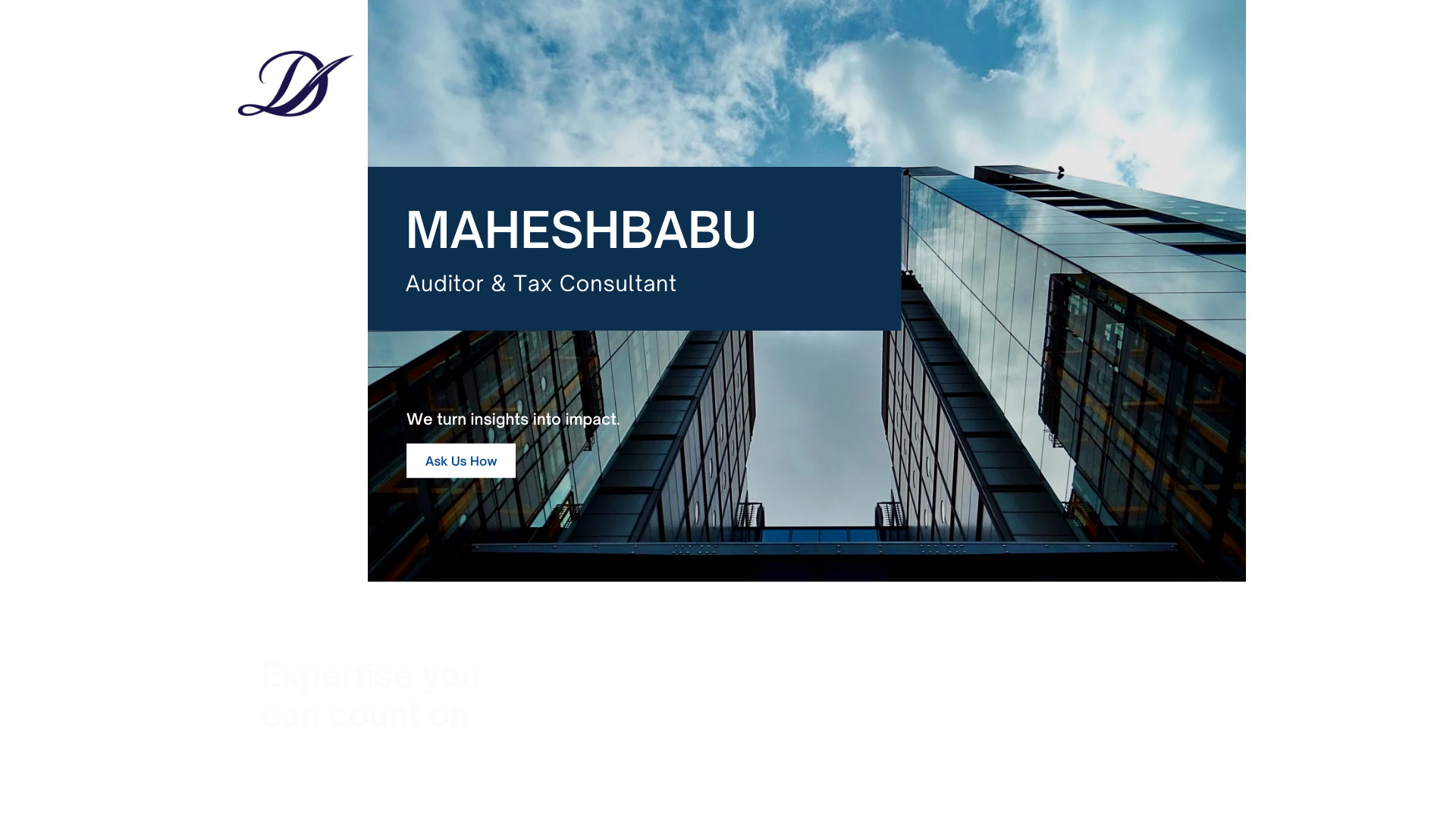 website screenshot of https://dhiyaandco.in/