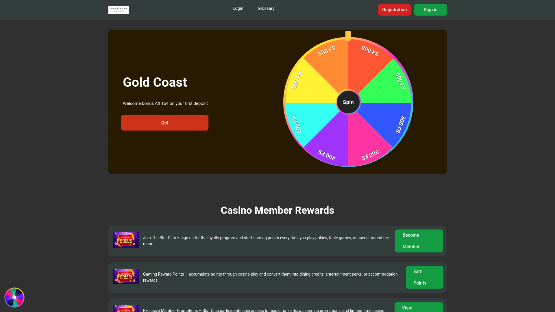 website screenshot of https://goldcoast-casino-australia.com/