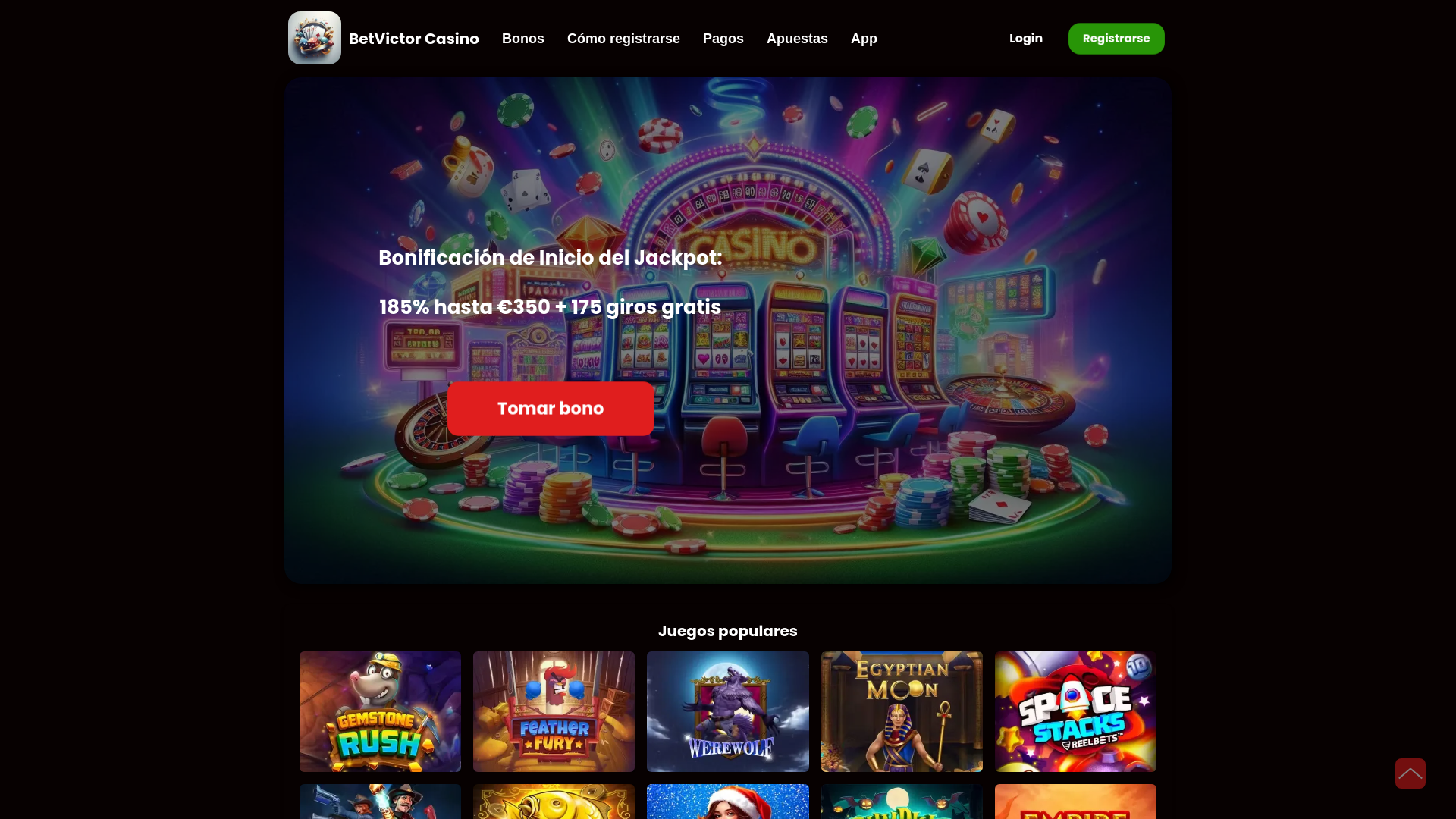 website screenshot of https://bet-victor.es