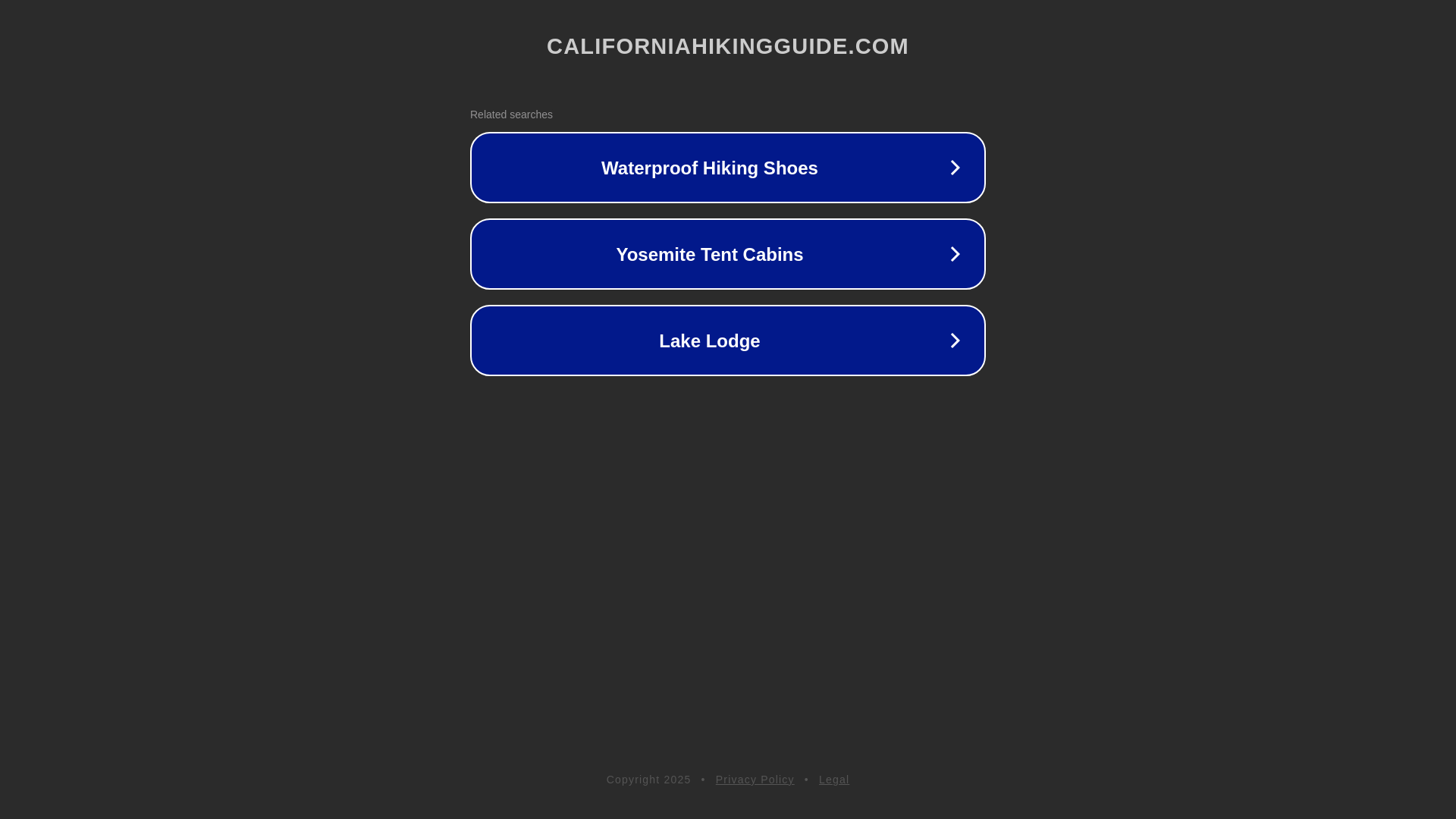 website screenshot of https://californiahikingguide.com/