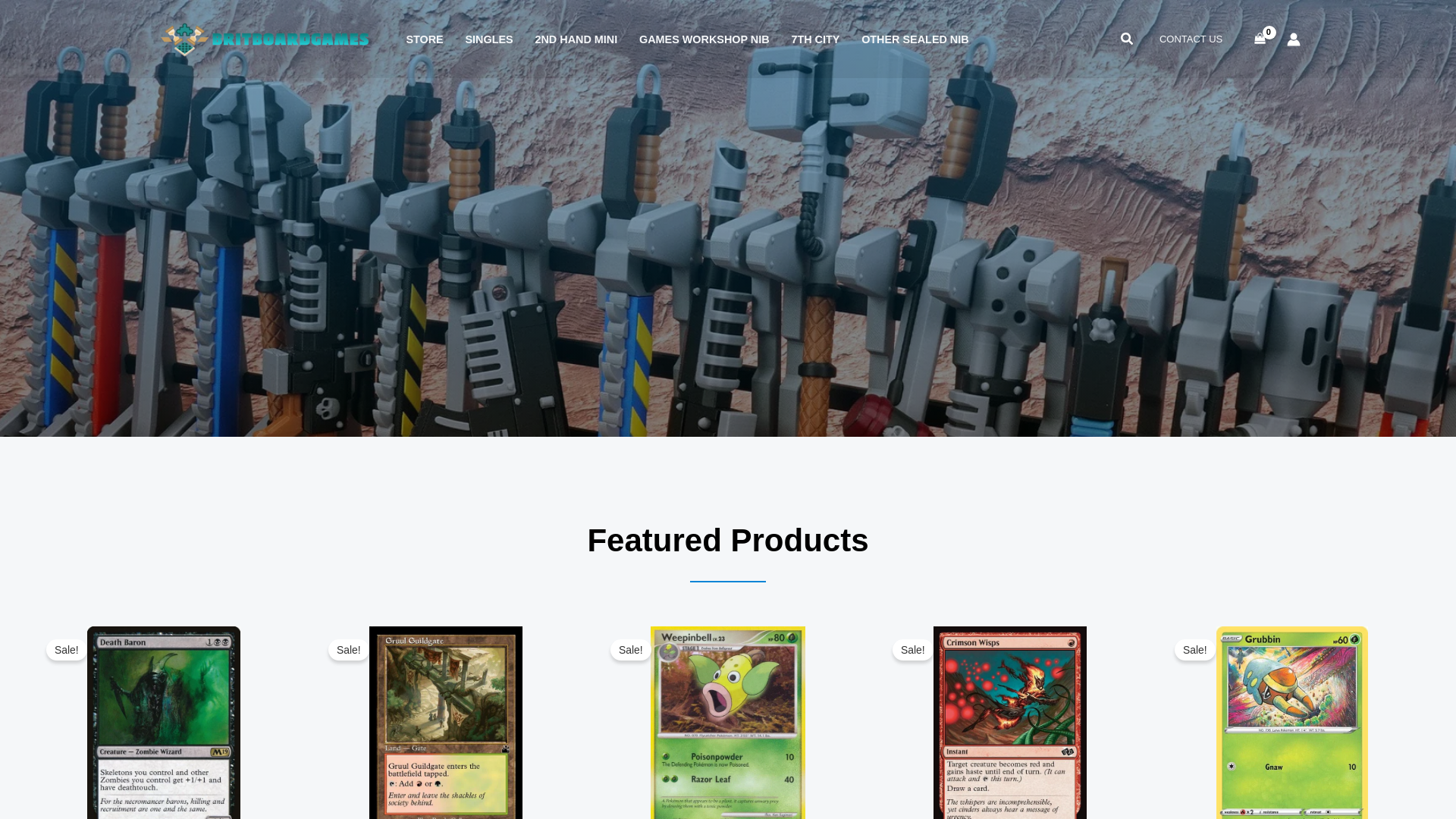 website screenshot of https://britboardgames.com