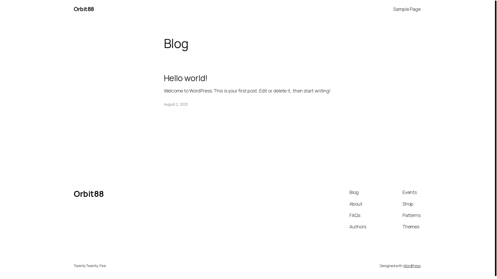 website screenshot of https://orbit88utama.com/