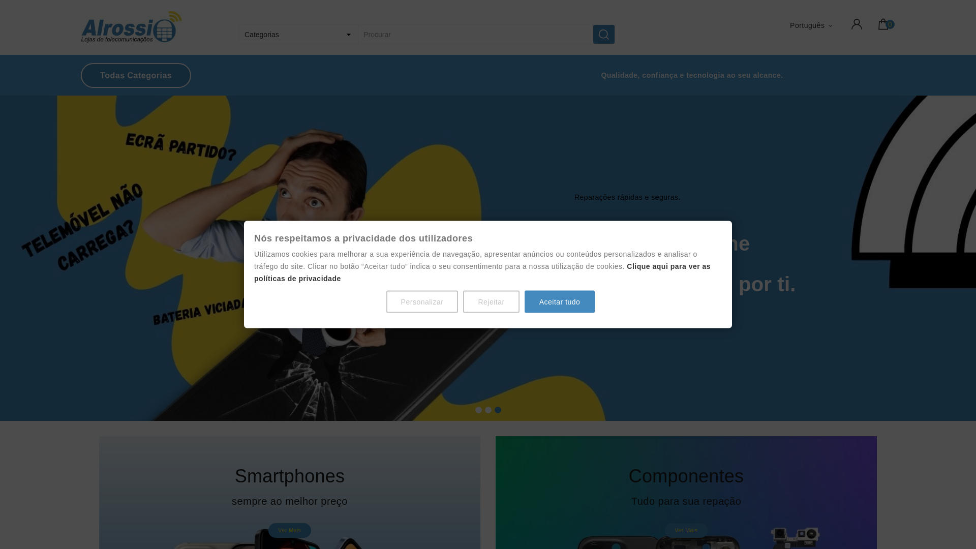 website screenshot of https://alrossio.pt/