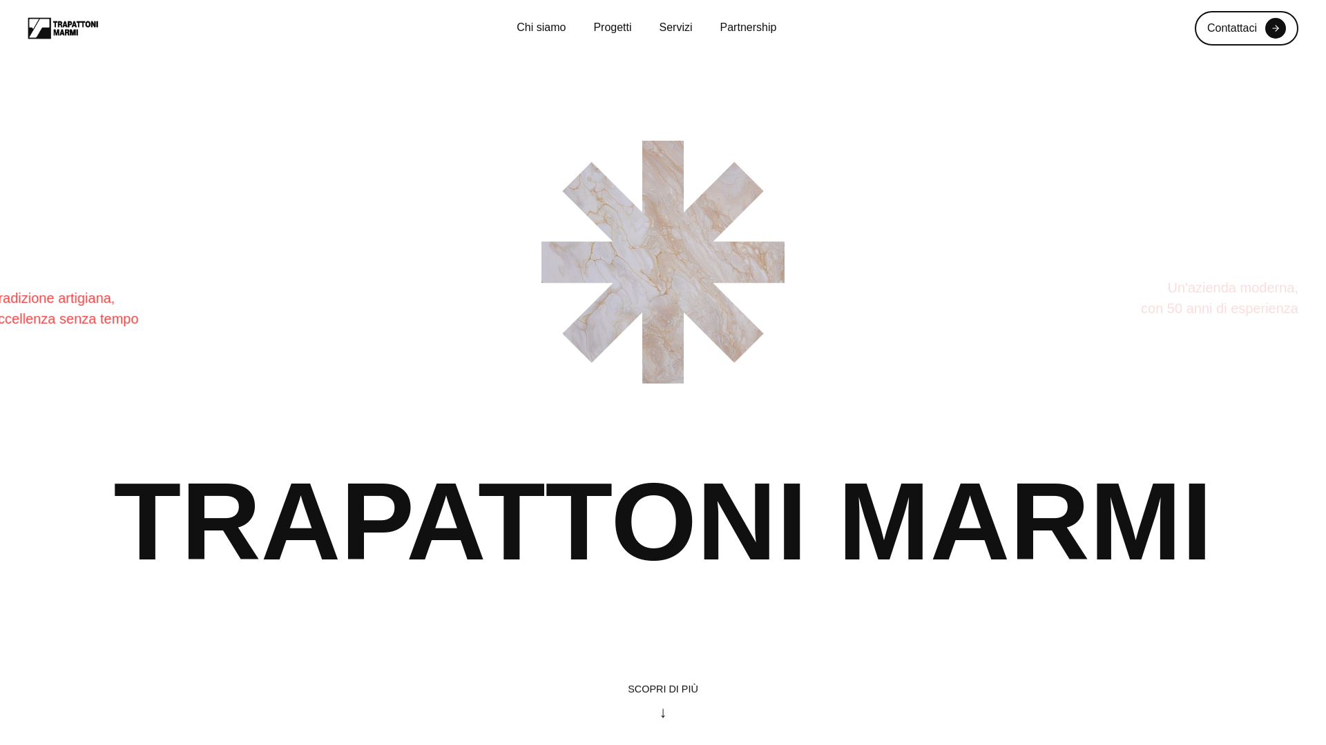 website screenshot of https://trapattoni-marmi-website.pages.dev/