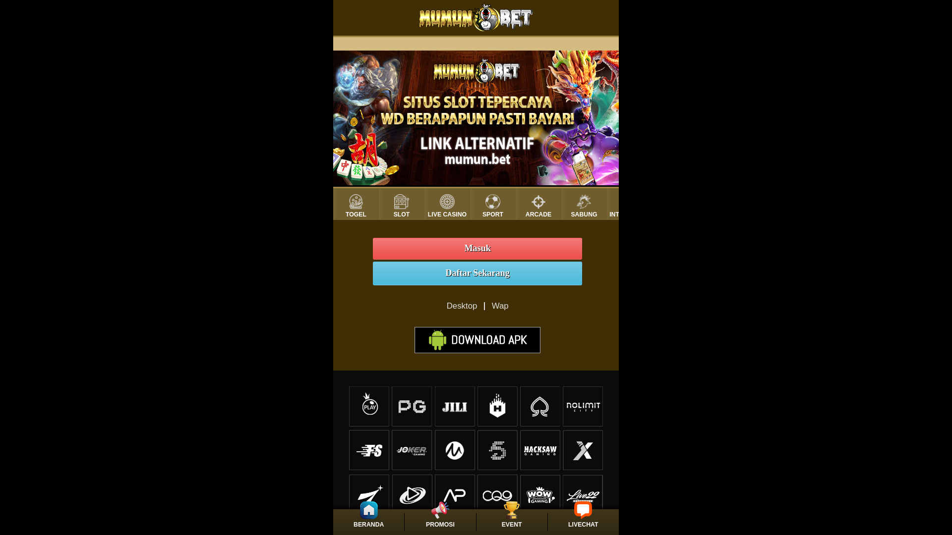 website screenshot of https://ampmumun.space/