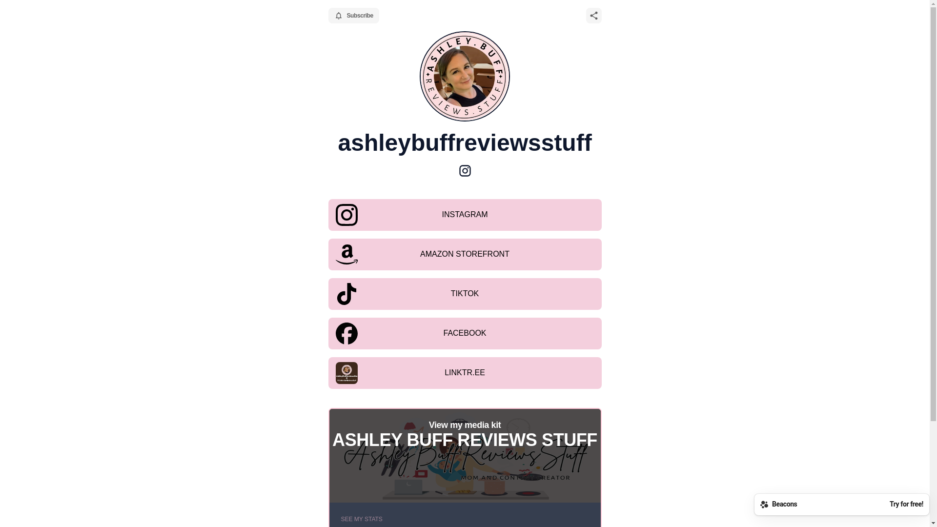 website screenshot of https://ashleybuffreviewsstuff.com/